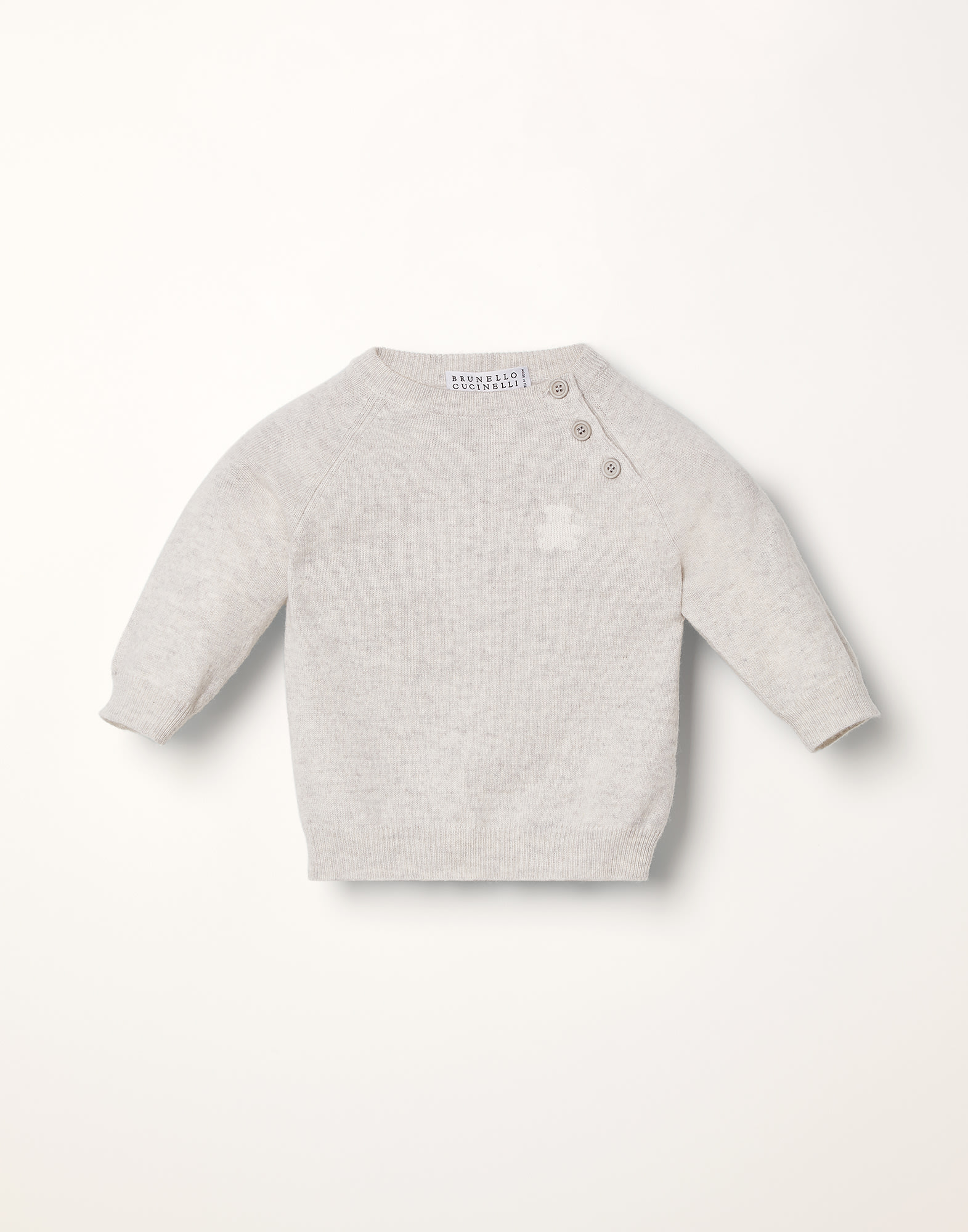 Cashmere baby sweater with buttons