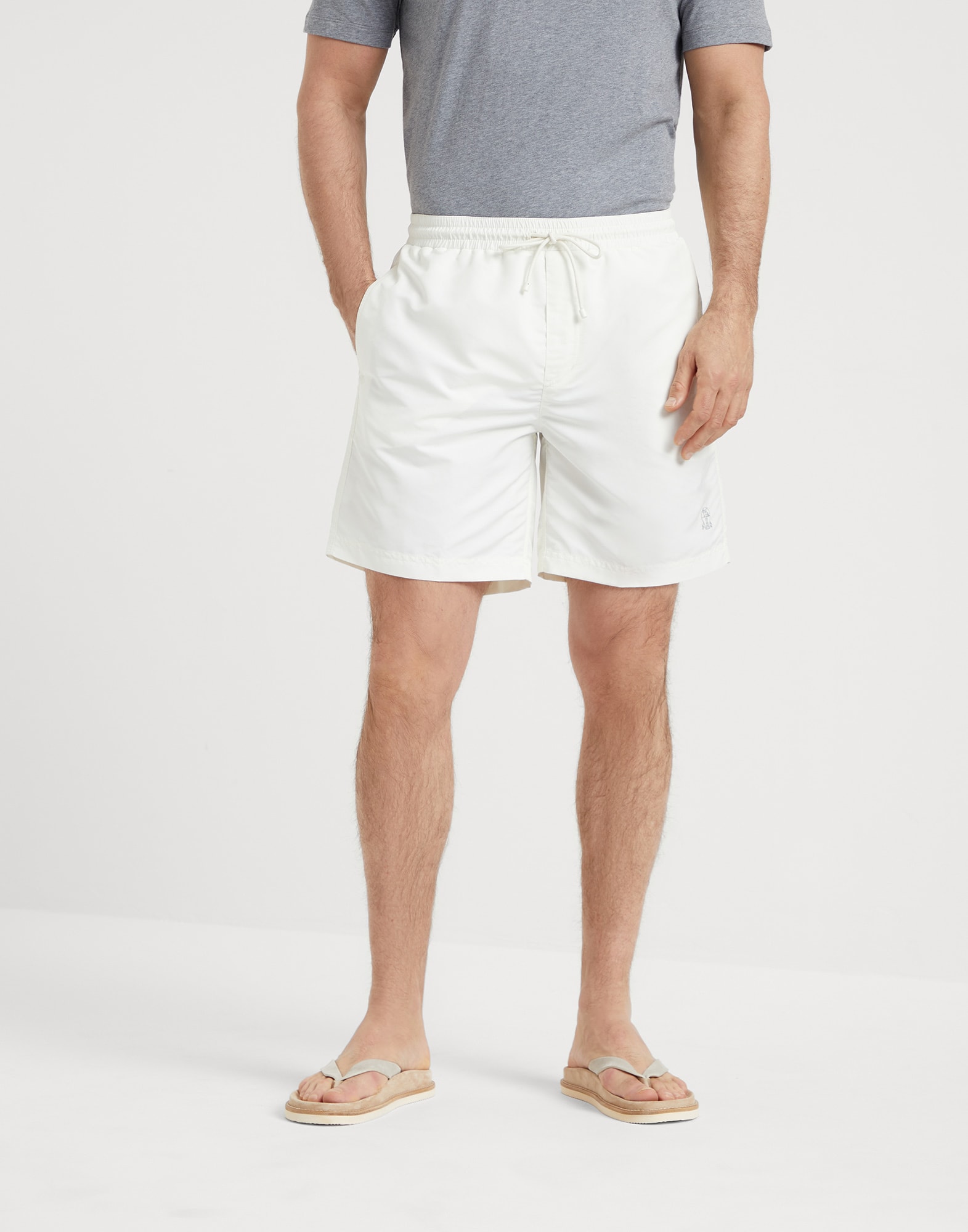 Off white bathing suit mens sales