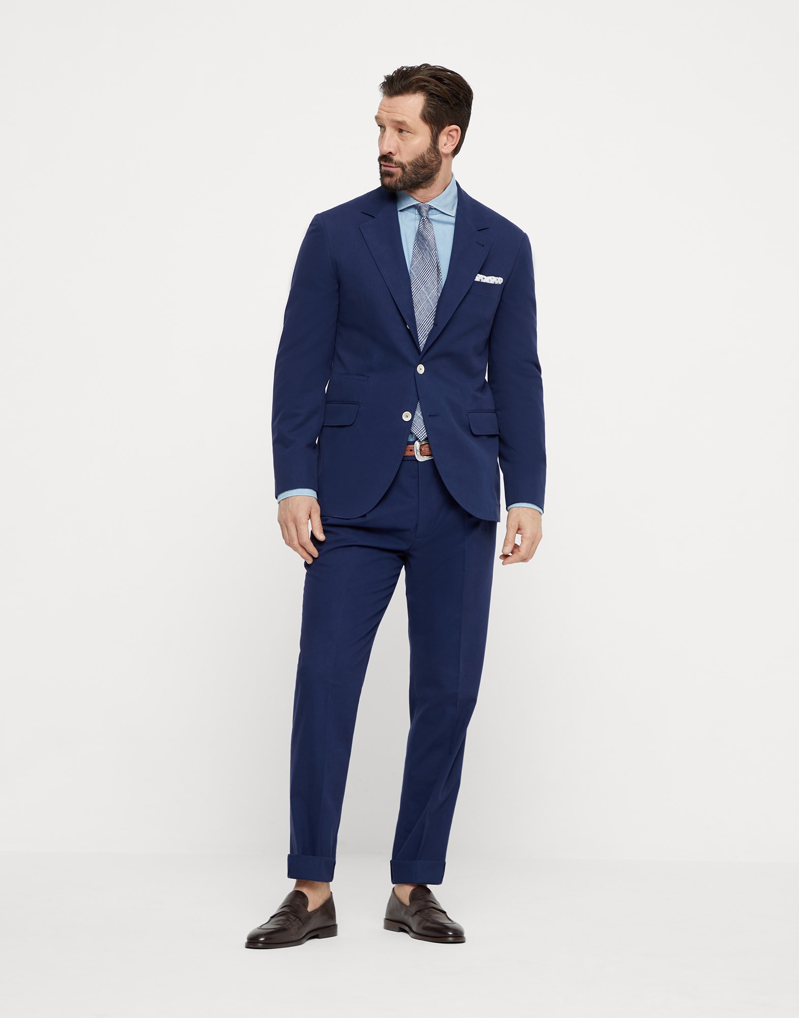 Gabardine suit Night Man - Brunello Cucinelli