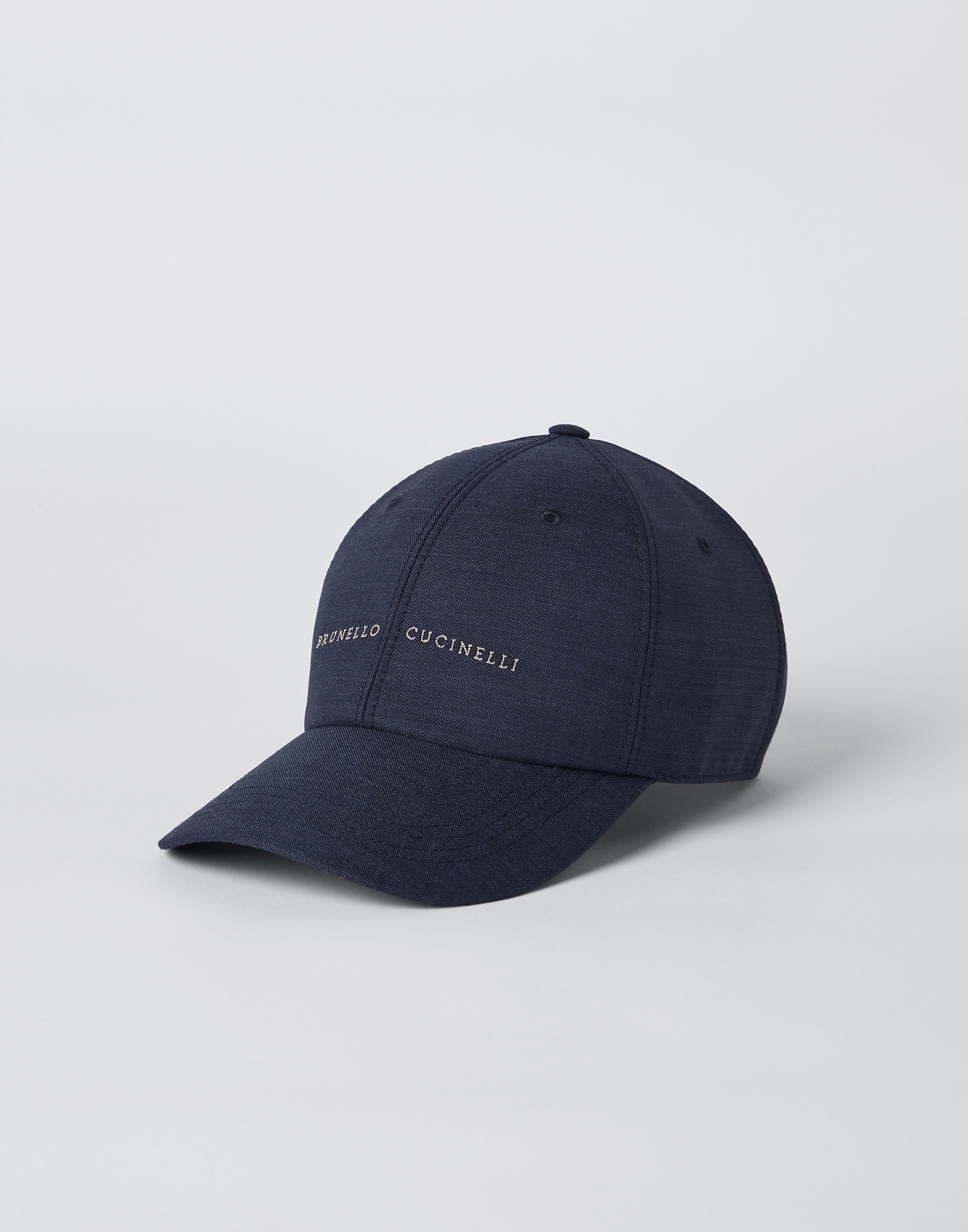 Baseball cap with embroidery Cobalt Man - Brunello Cucinelli