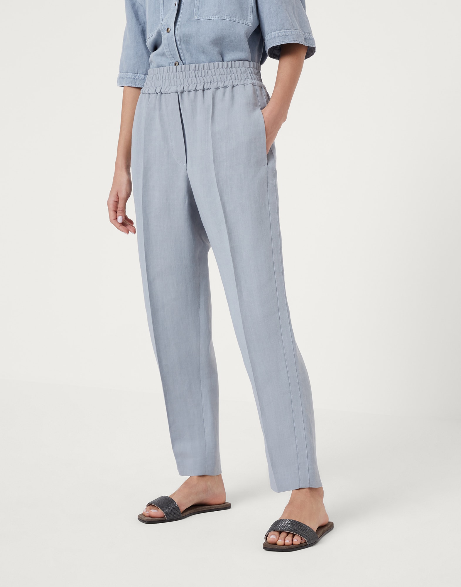 Pull-on trousers Azure Woman - Brunello Cucinelli