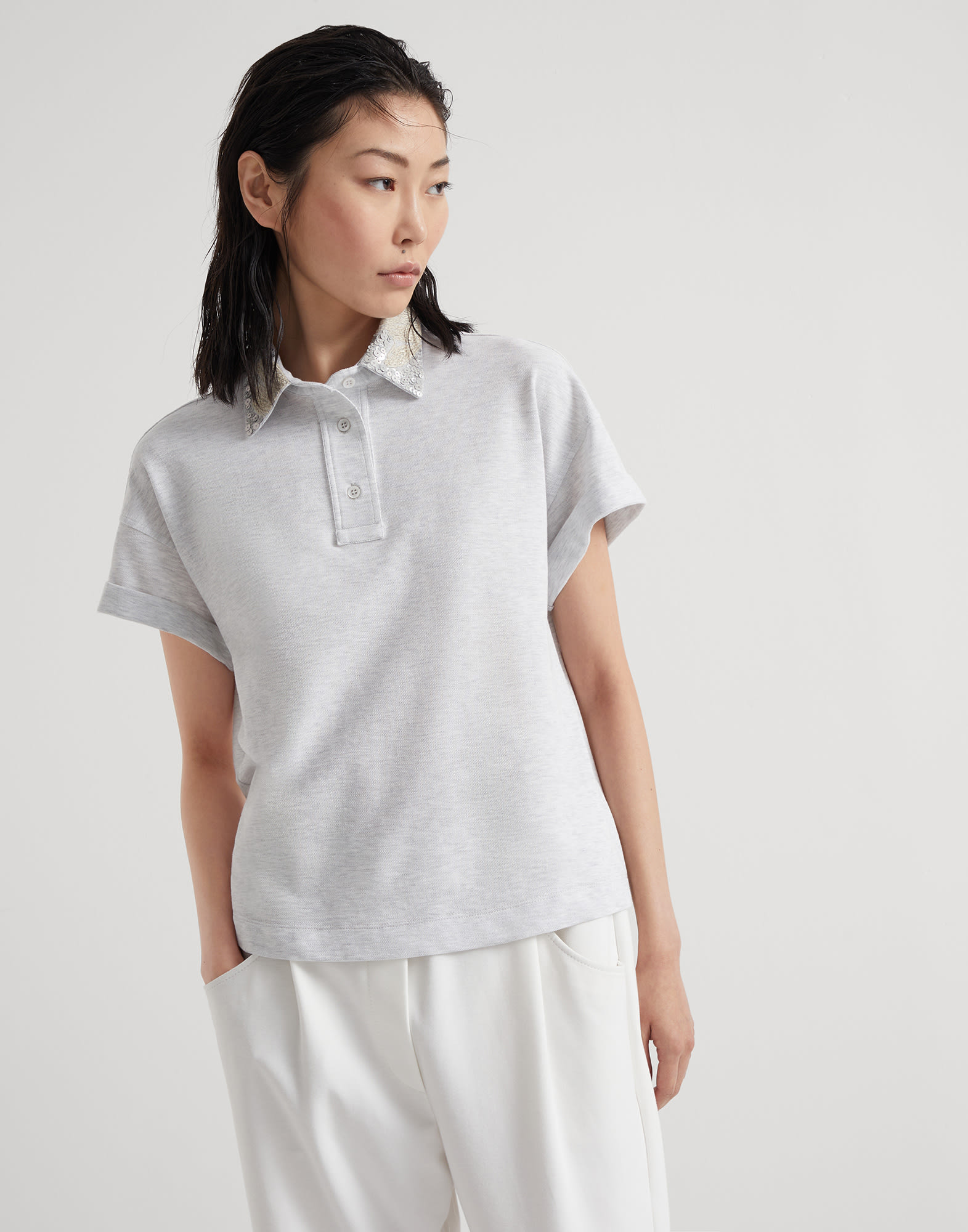 Women's cotton sales pique polo shirts