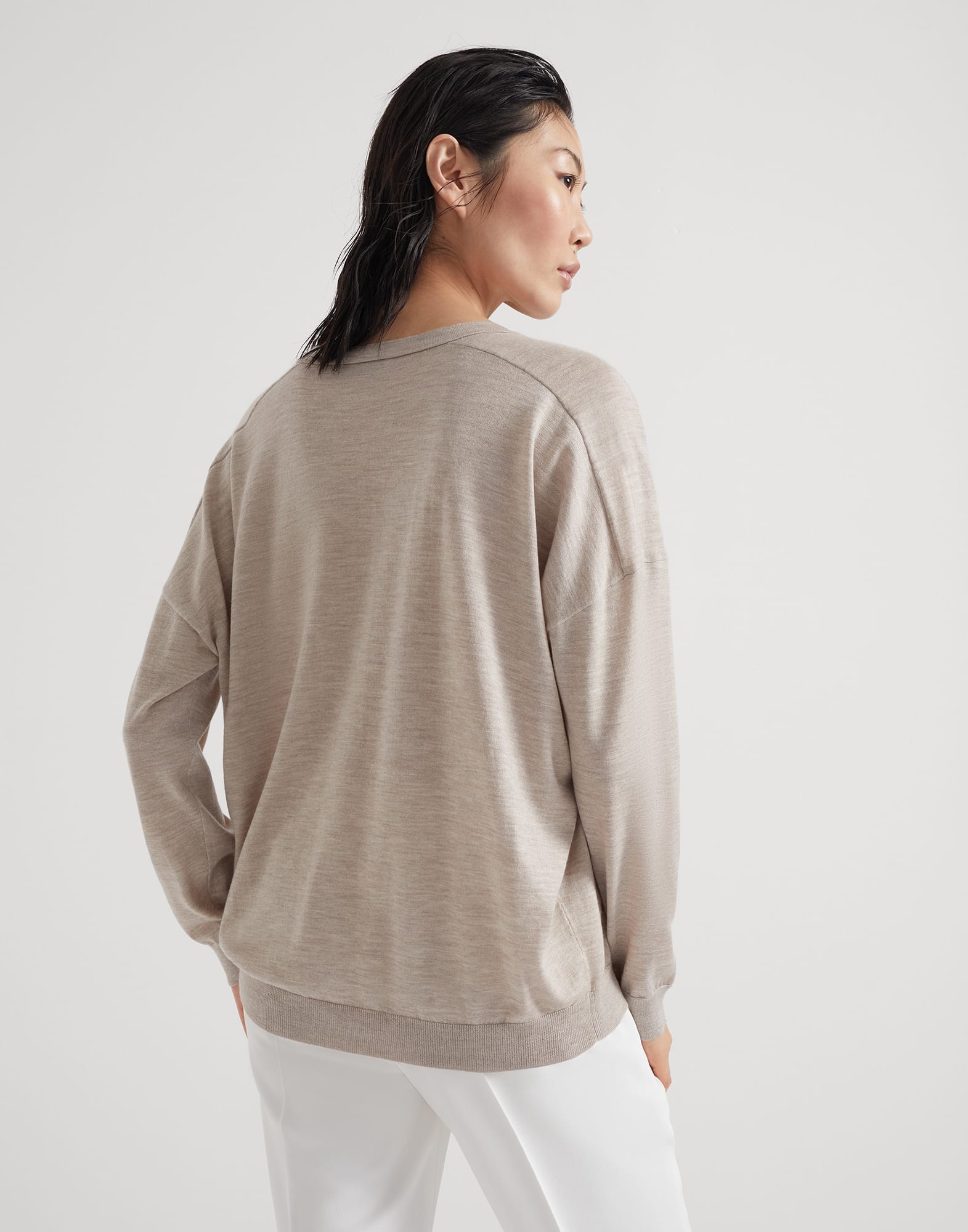 Brunello Cucinelli Monili cashmere jumper - Grey