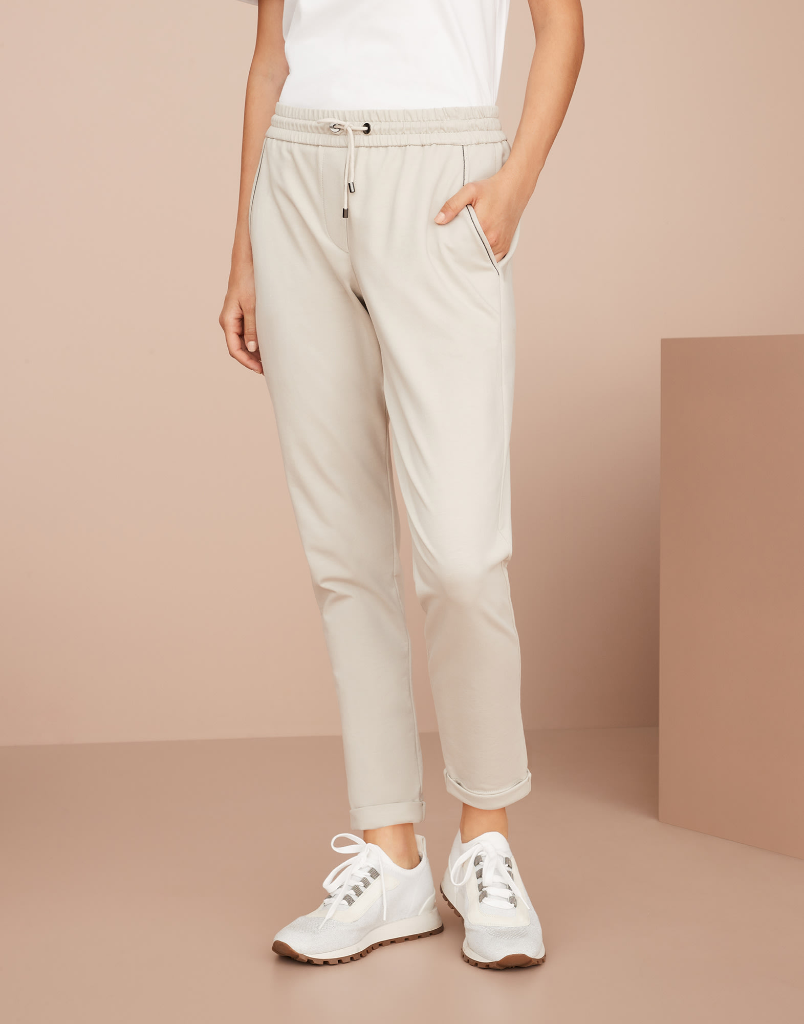 Lightweight French terry trousers (241MH827SA399) for Woman