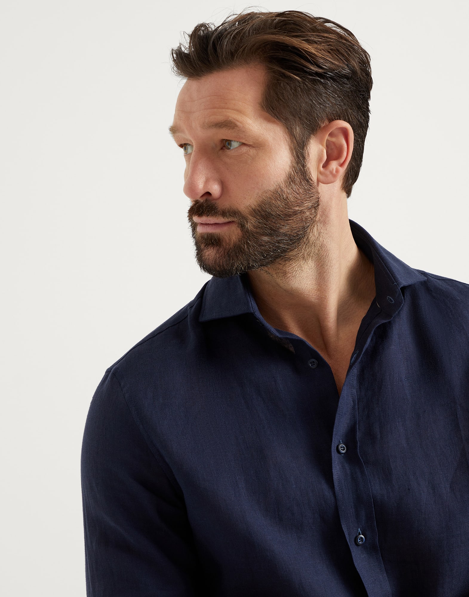 Linen shirt (241MM6330627) for Man | Brunello Cucinelli