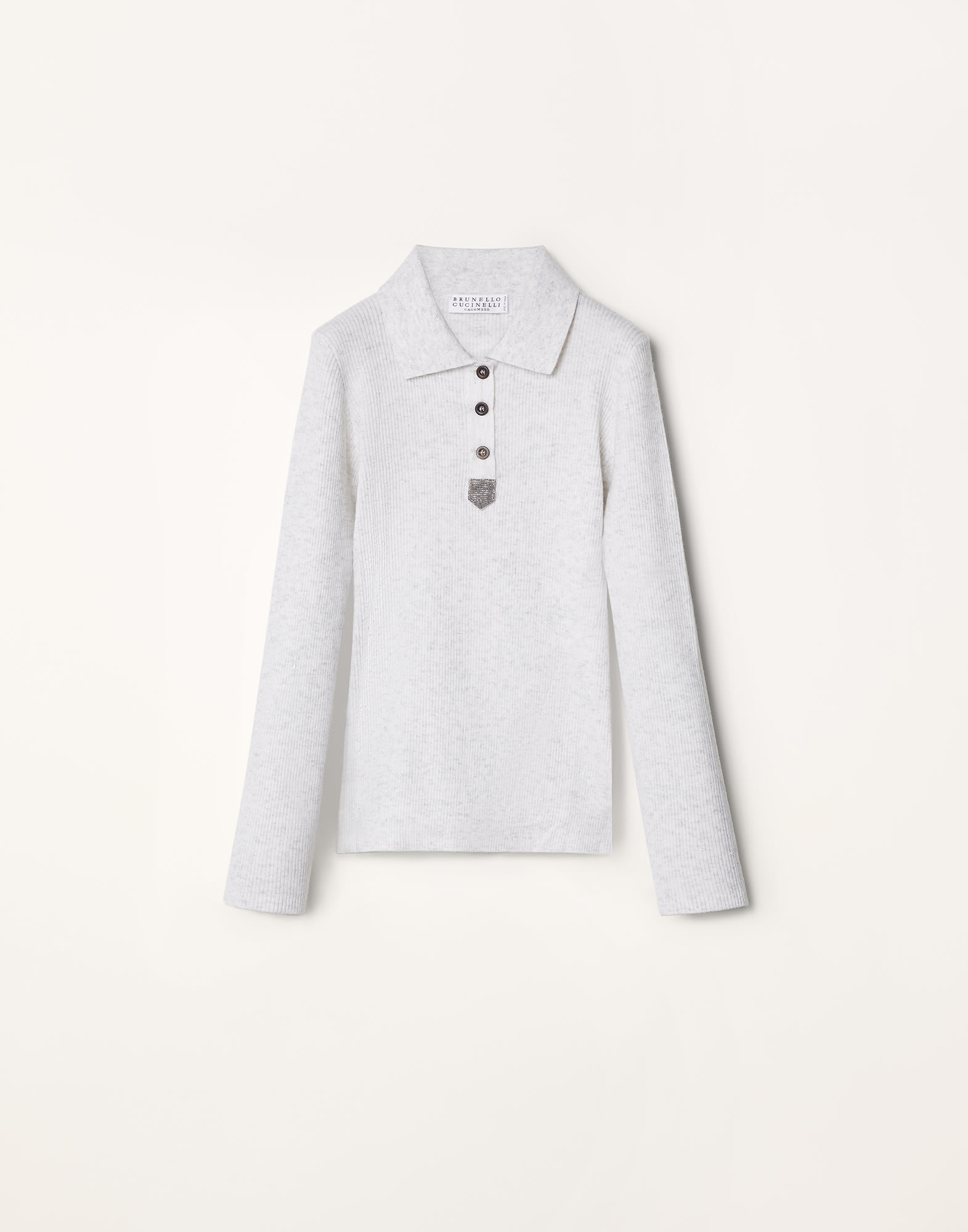 Polo-style sweater White Girls - Brunello Cucinelli