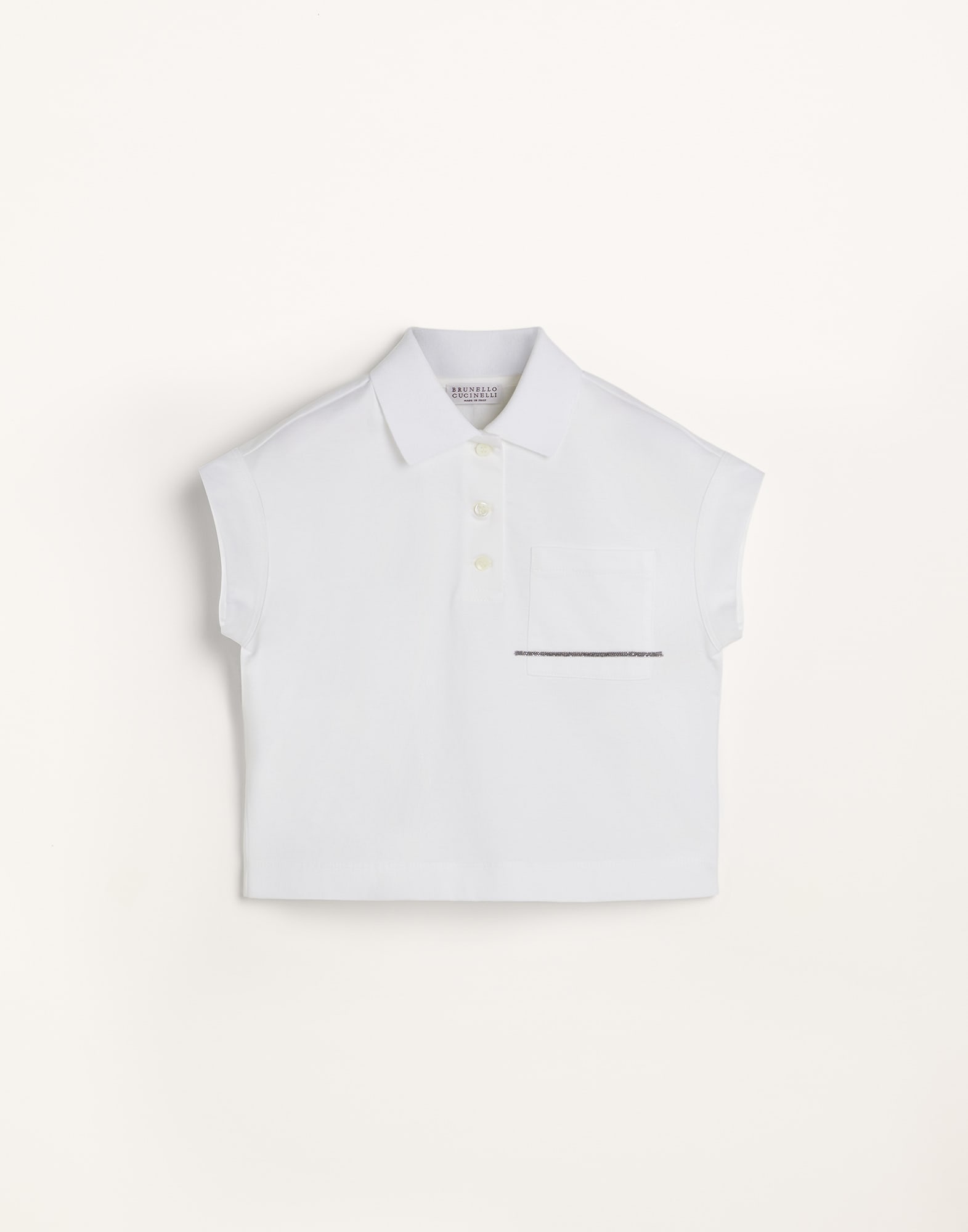 Jersey polo shirt White Girls - Brunello Cucinelli