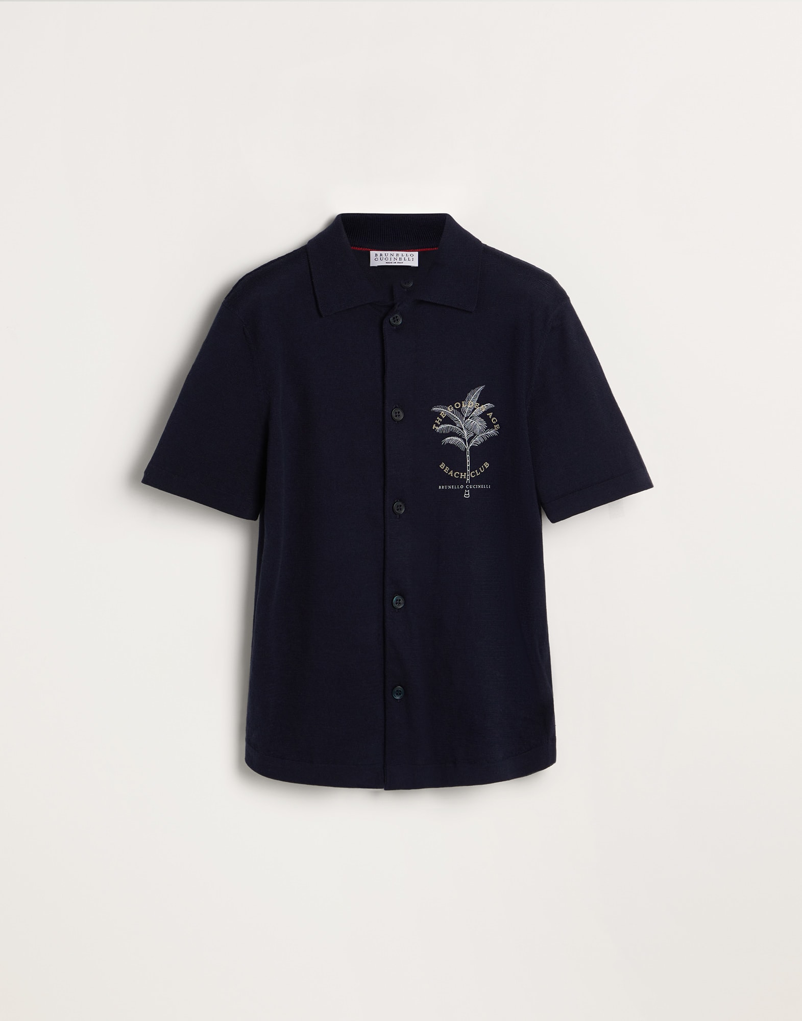 Рубашка с коротким рукавом Темно-Синий Мальчики - Brunello Cucinelli