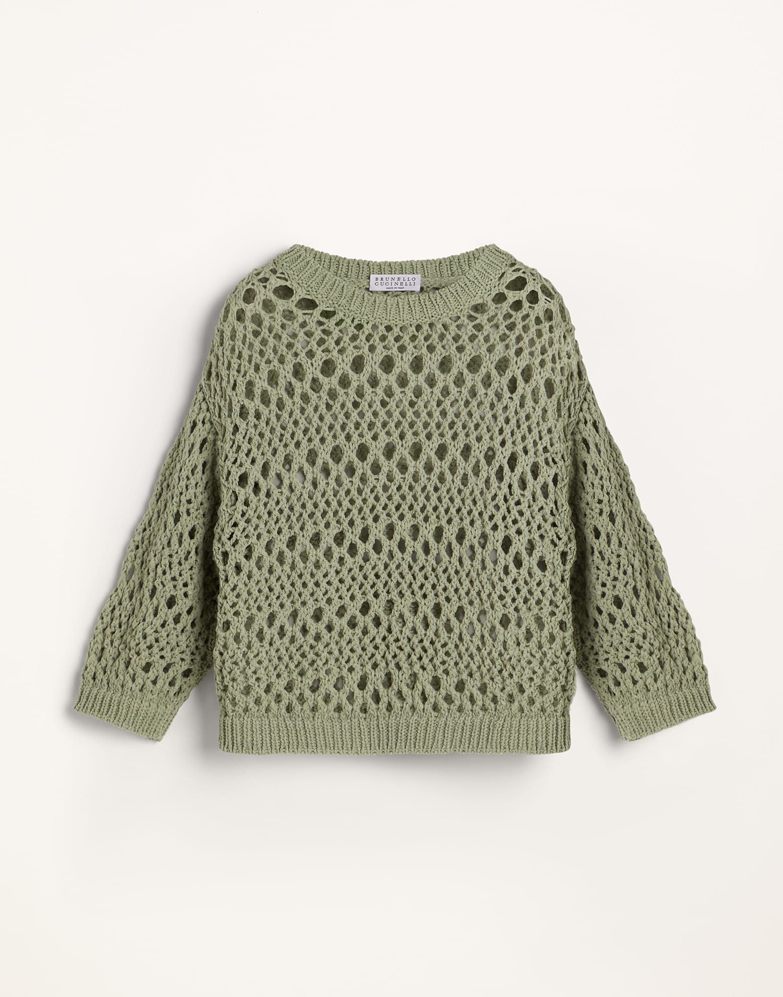 Mesh sweater Green Girls - Brunello Cucinelli