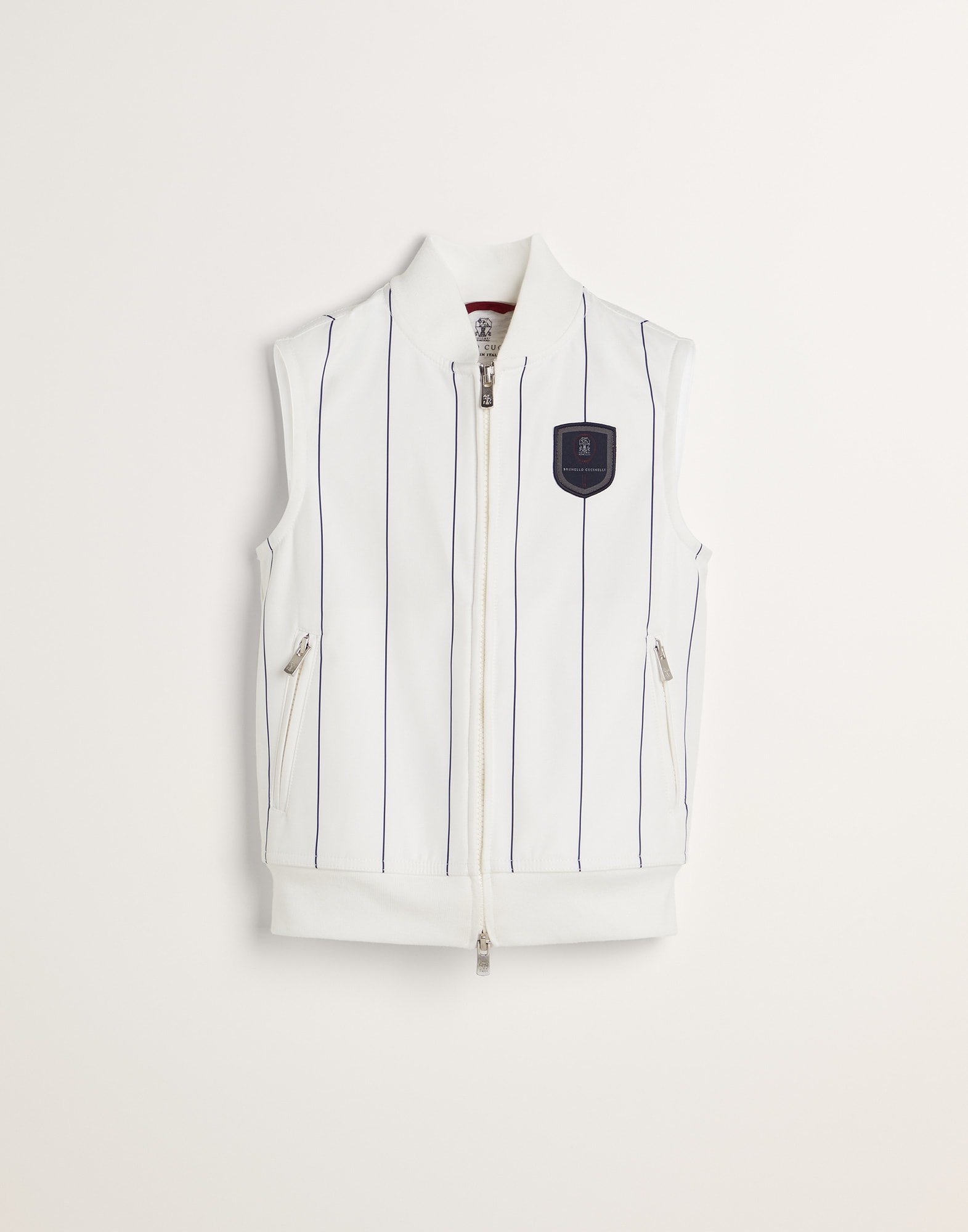 Sweatshirt mit Tennis-Badge Weiß Jungen - Brunello Cucinelli