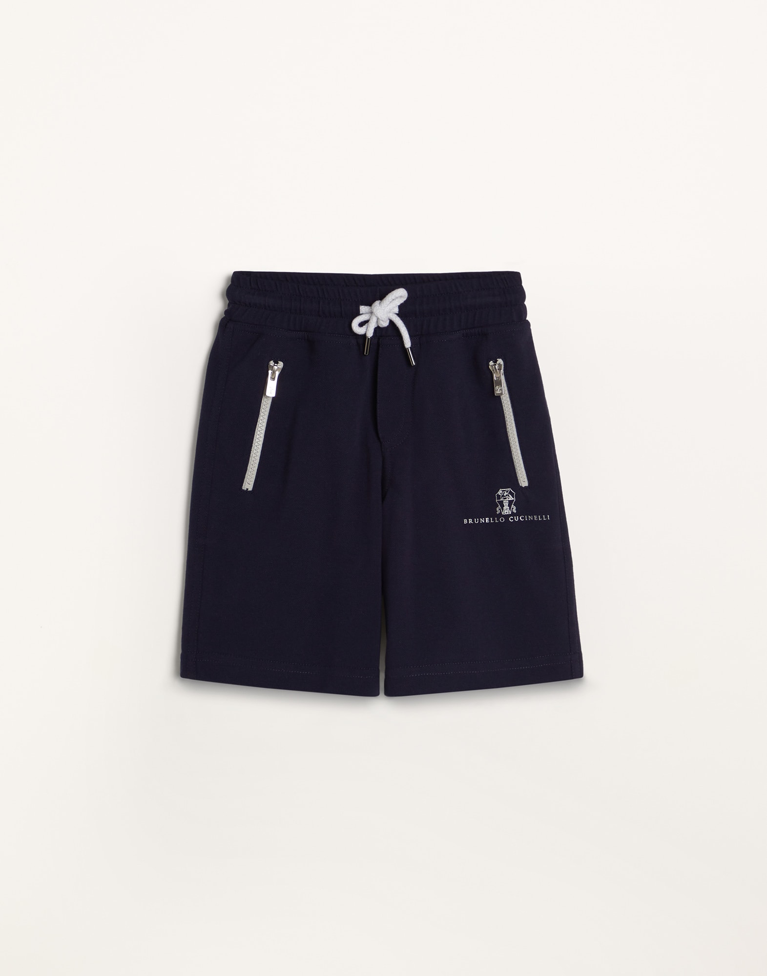 Cotton Bermuda shorts Navy Blue Boys - Brunello Cucinelli
