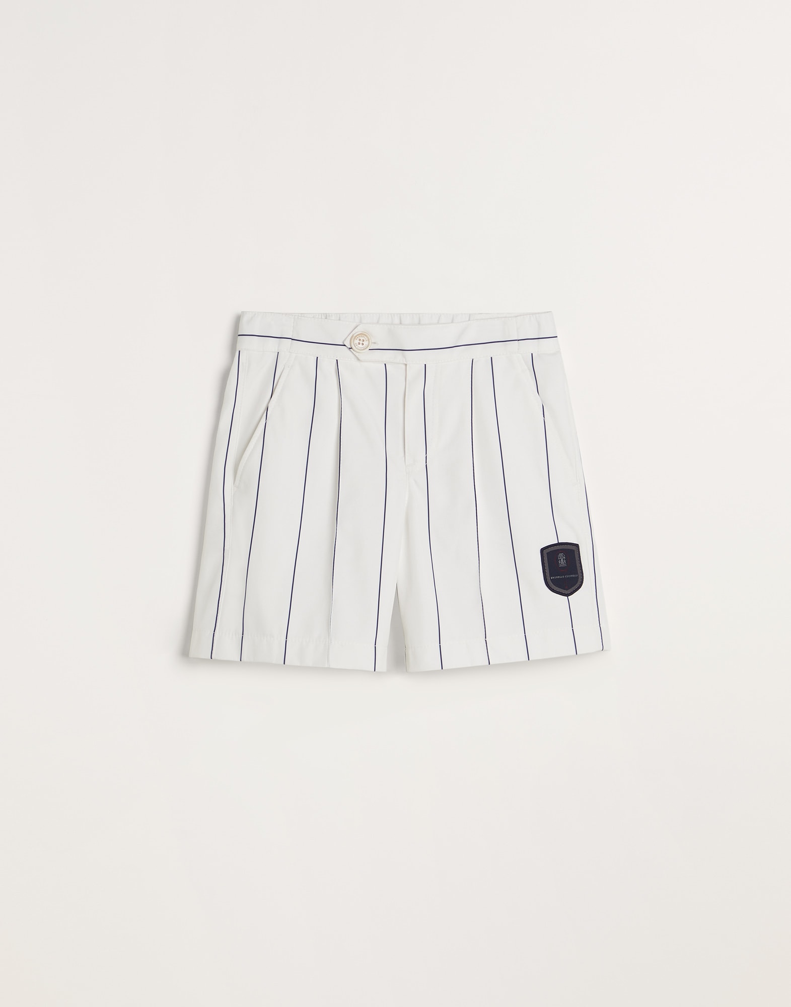 Bermuda shorts with Tennis badge White Boys - Brunello Cucinelli