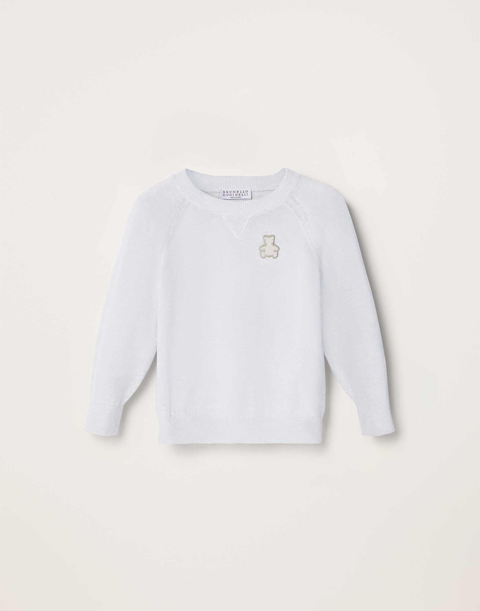 Cotton Bernie sweater Bianco Baby - Brunello Cucinelli