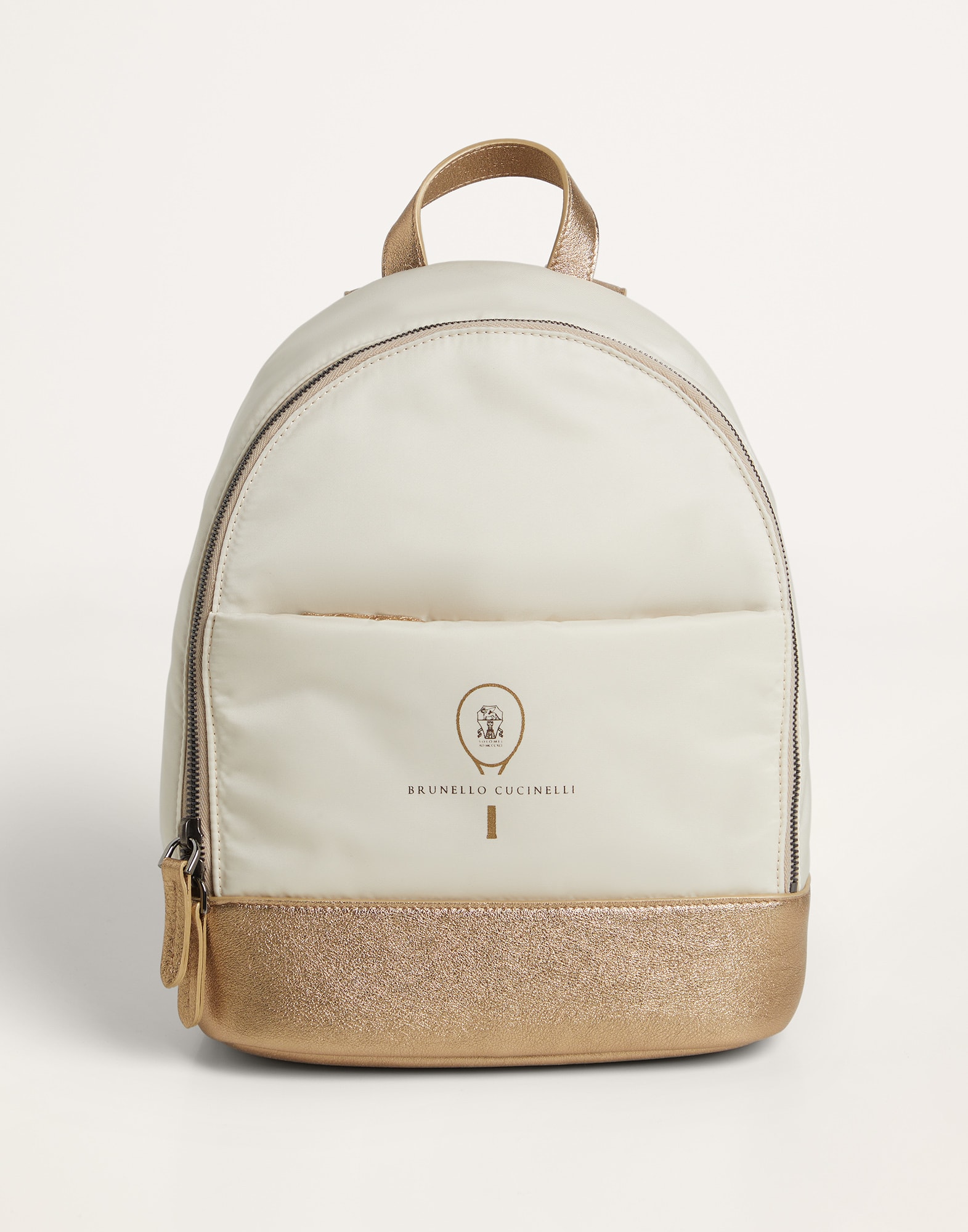 Backpack with Tennis logo Ivory Girls - Brunello Cucinelli