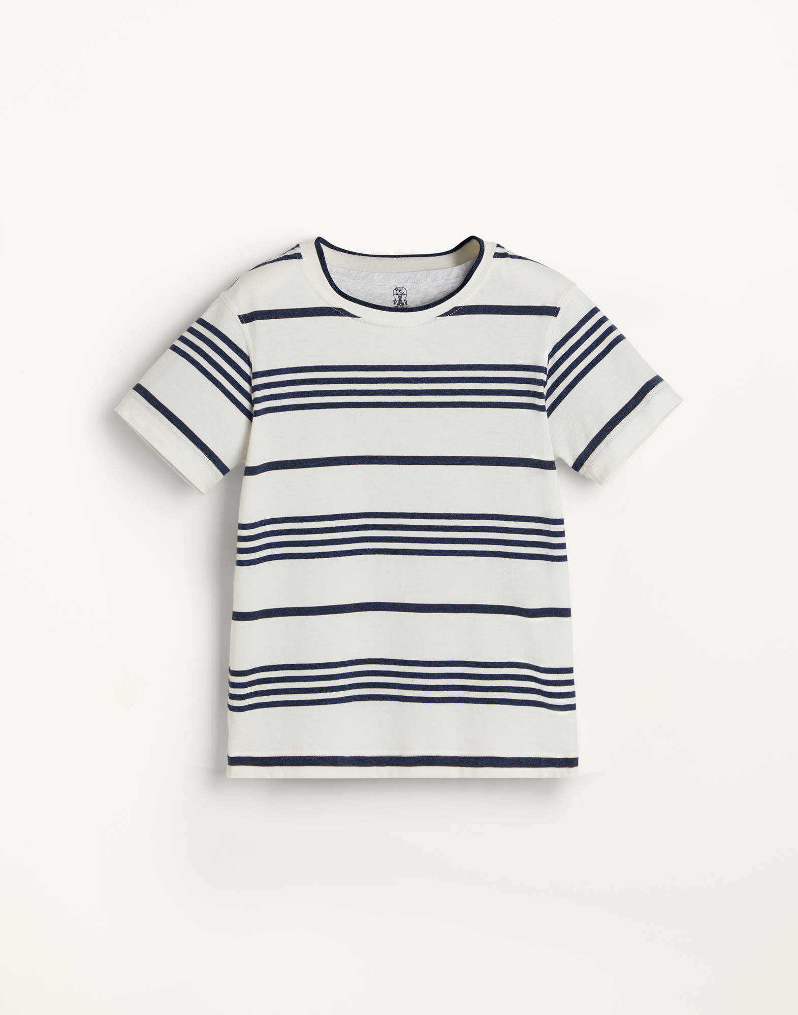 Striped jersey T-shirt Blue Boys - Brunello Cucinelli