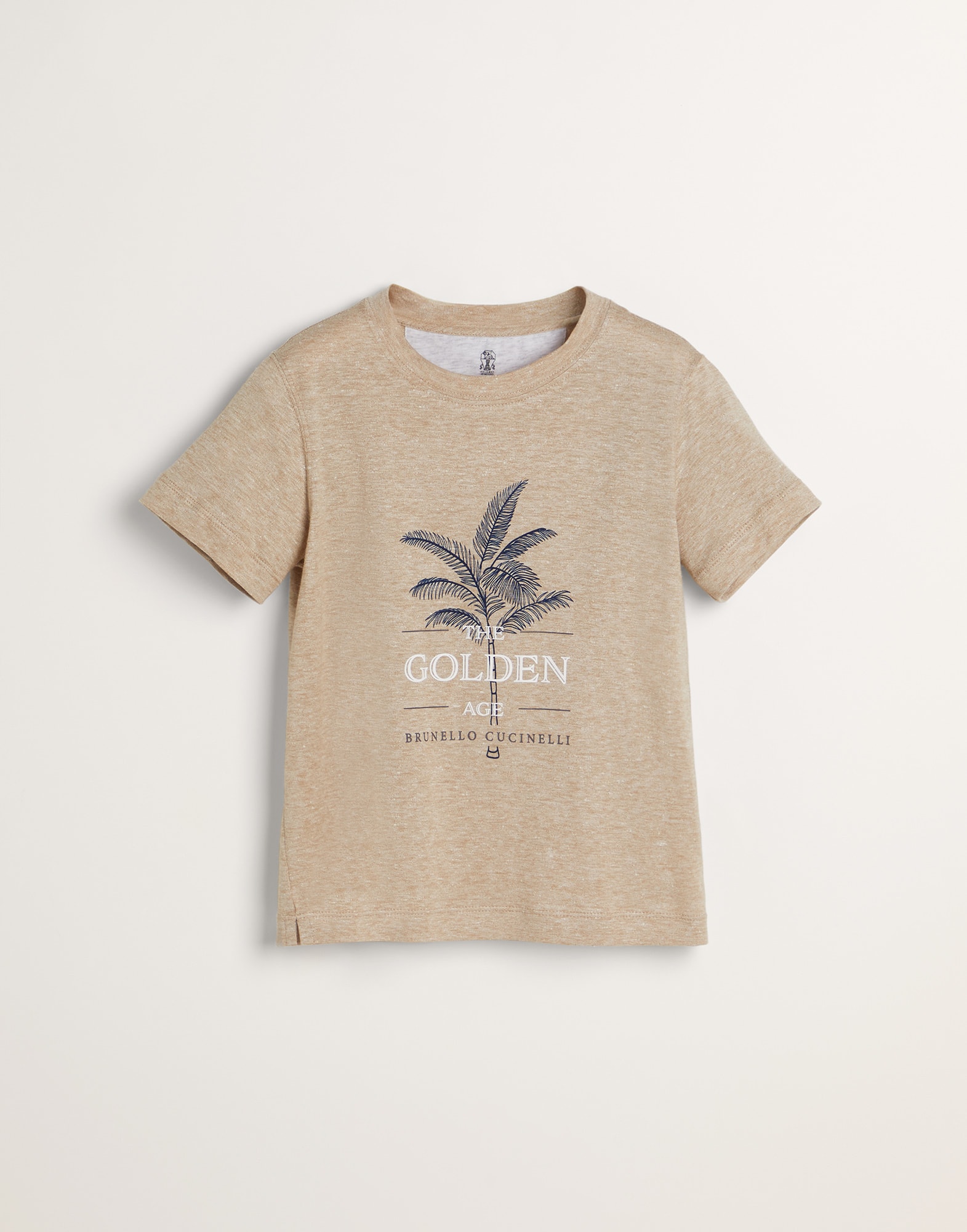 Jersey T-shirt Beige Boys - Brunello Cucinelli