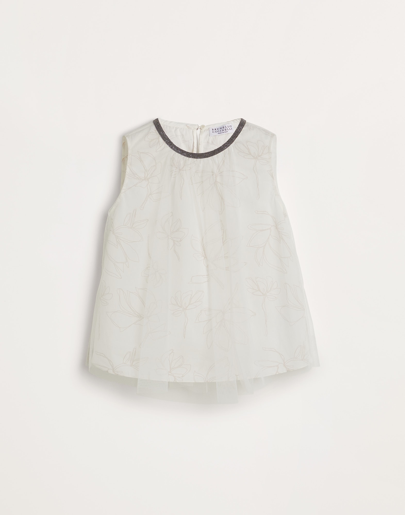 Tulle top Natural Girls - Brunello Cucinelli