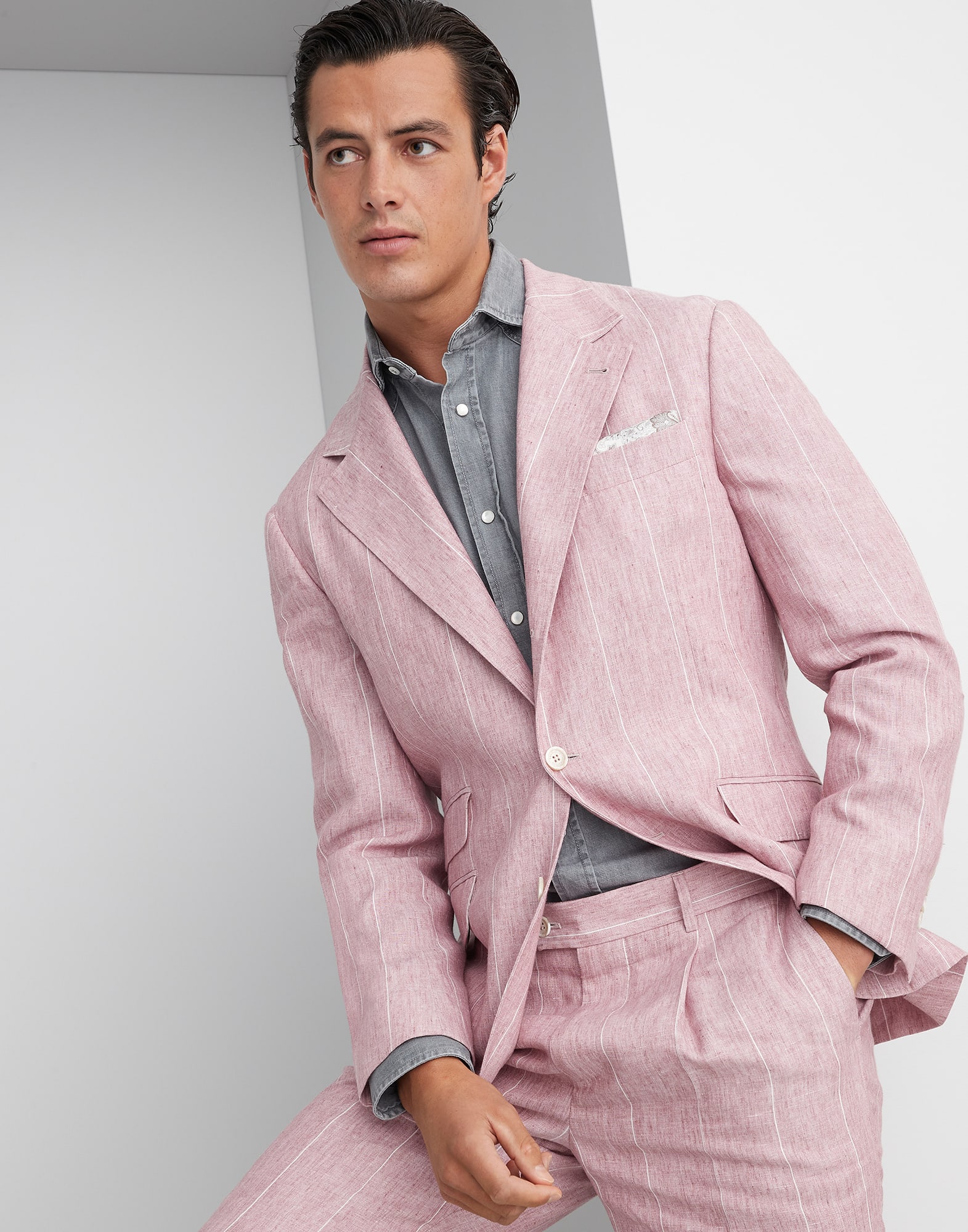 Бесподкладочный пиджак Cavallo Розовый Мужчина -
                        Brunello Cucinelli
                    
