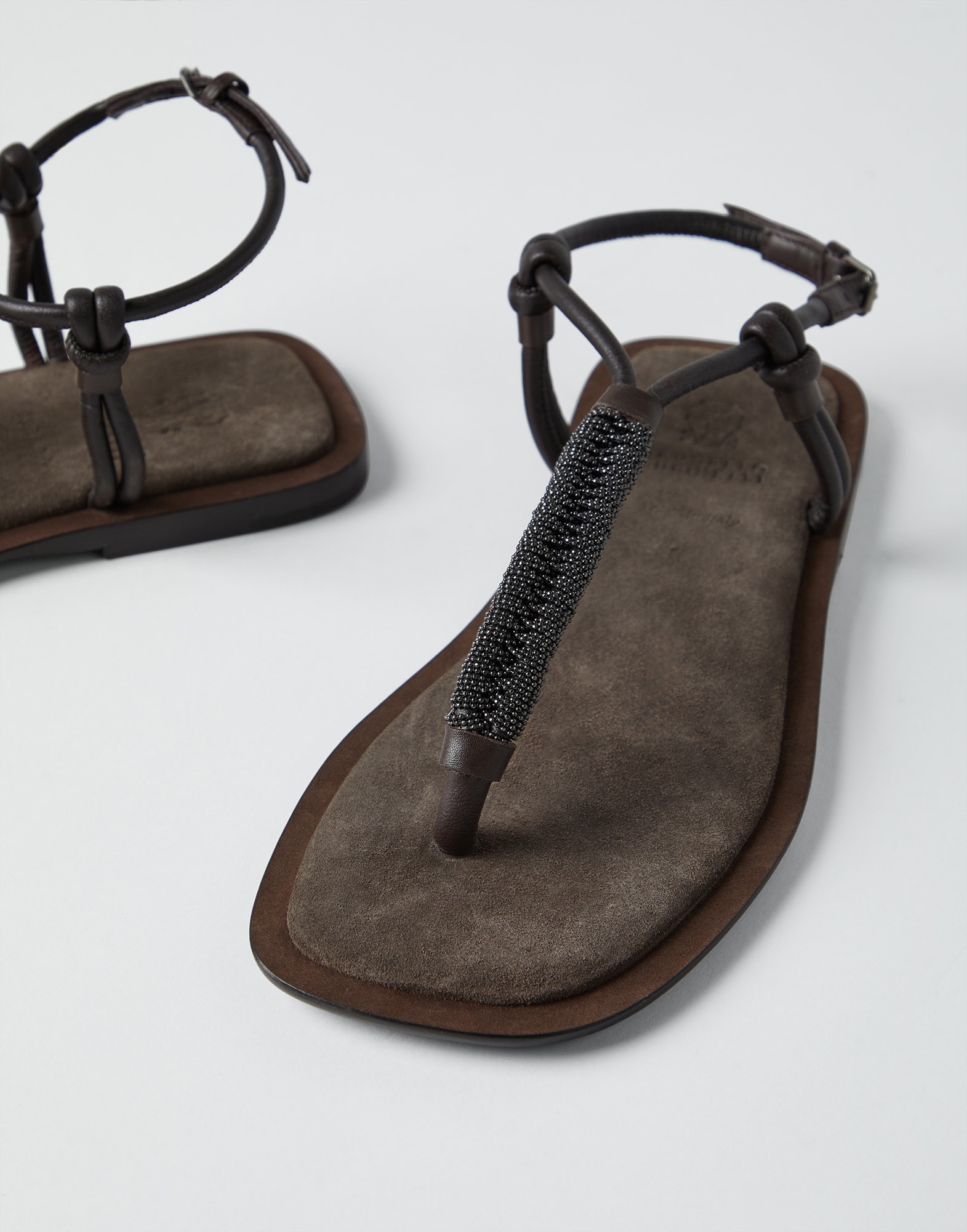 Suede sandals Brown Woman - Brunello Cucinelli