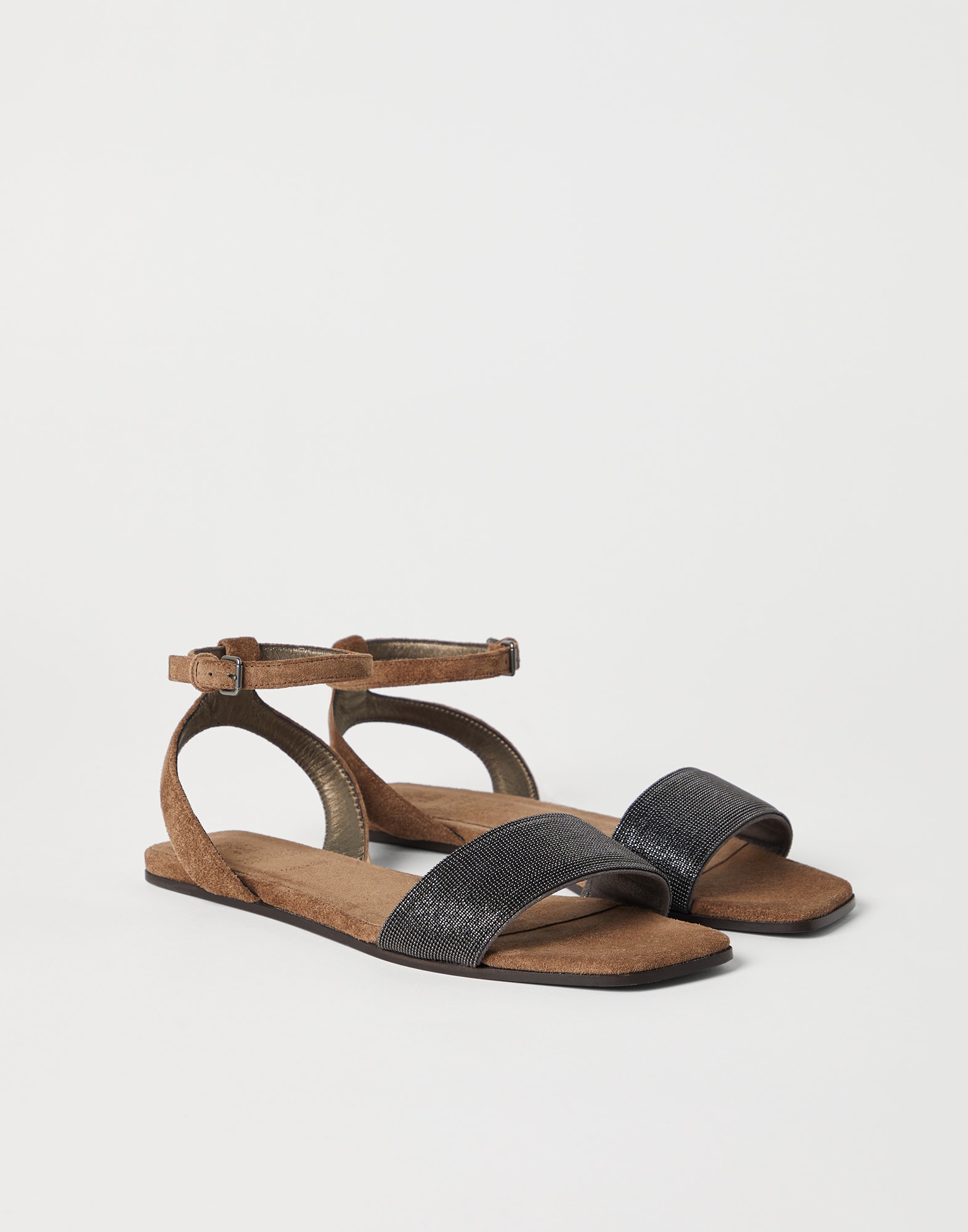 Suede sandals Beige Woman - Brunello Cucinelli