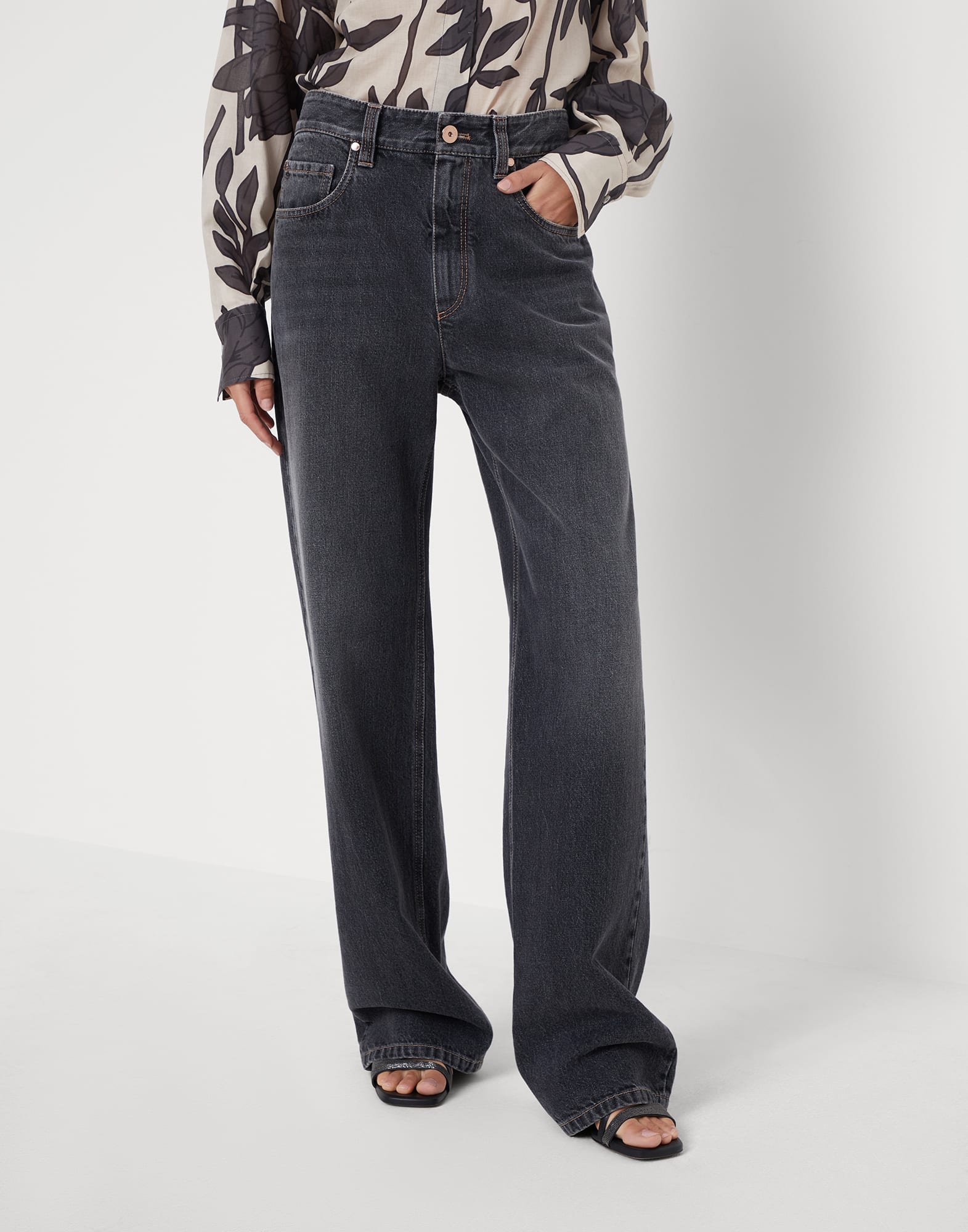Loose trousers Anthracite Woman -
                        Brunello Cucinelli
                    
