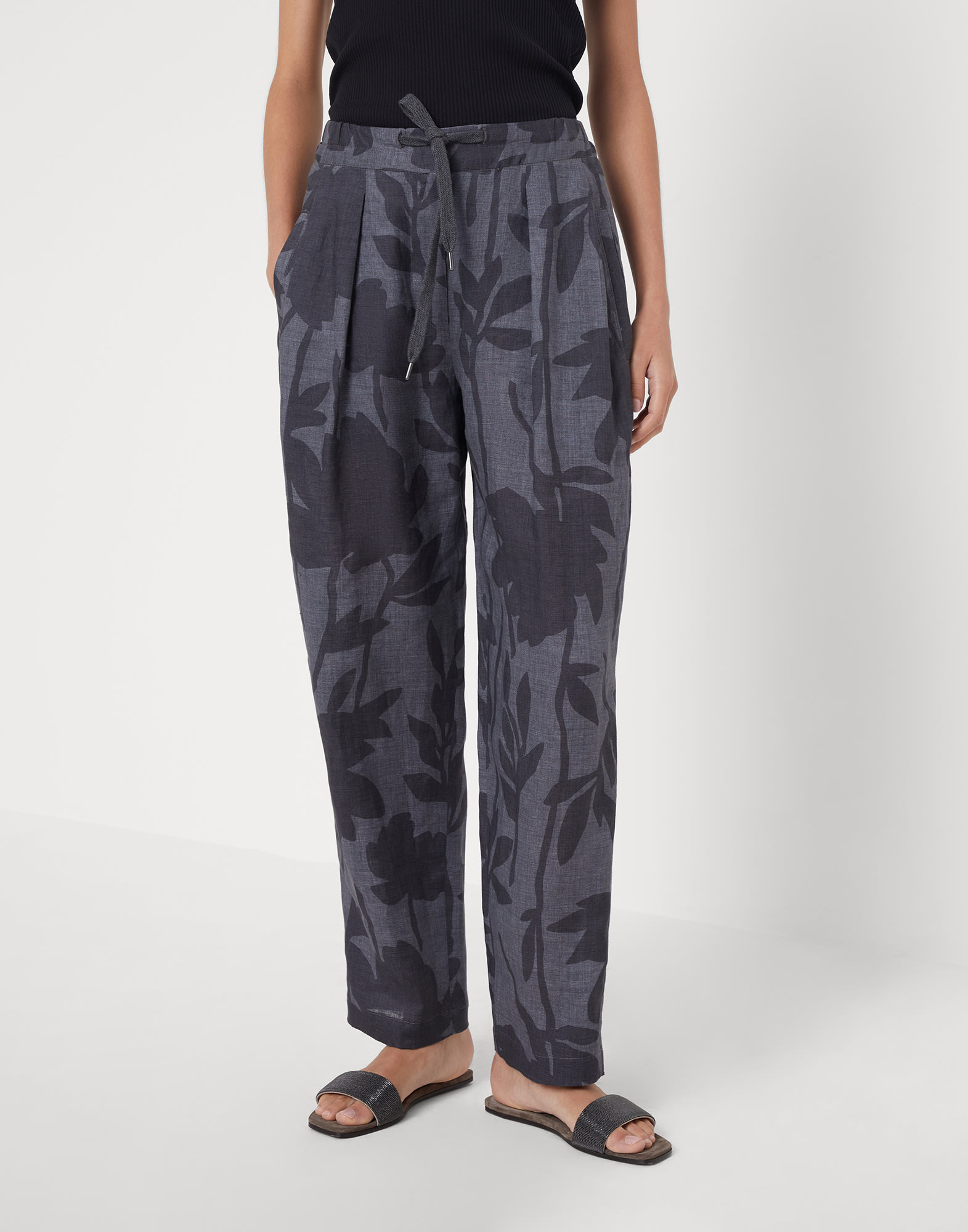 Slouchy trousers Grey Woman - Brunello Cucinelli