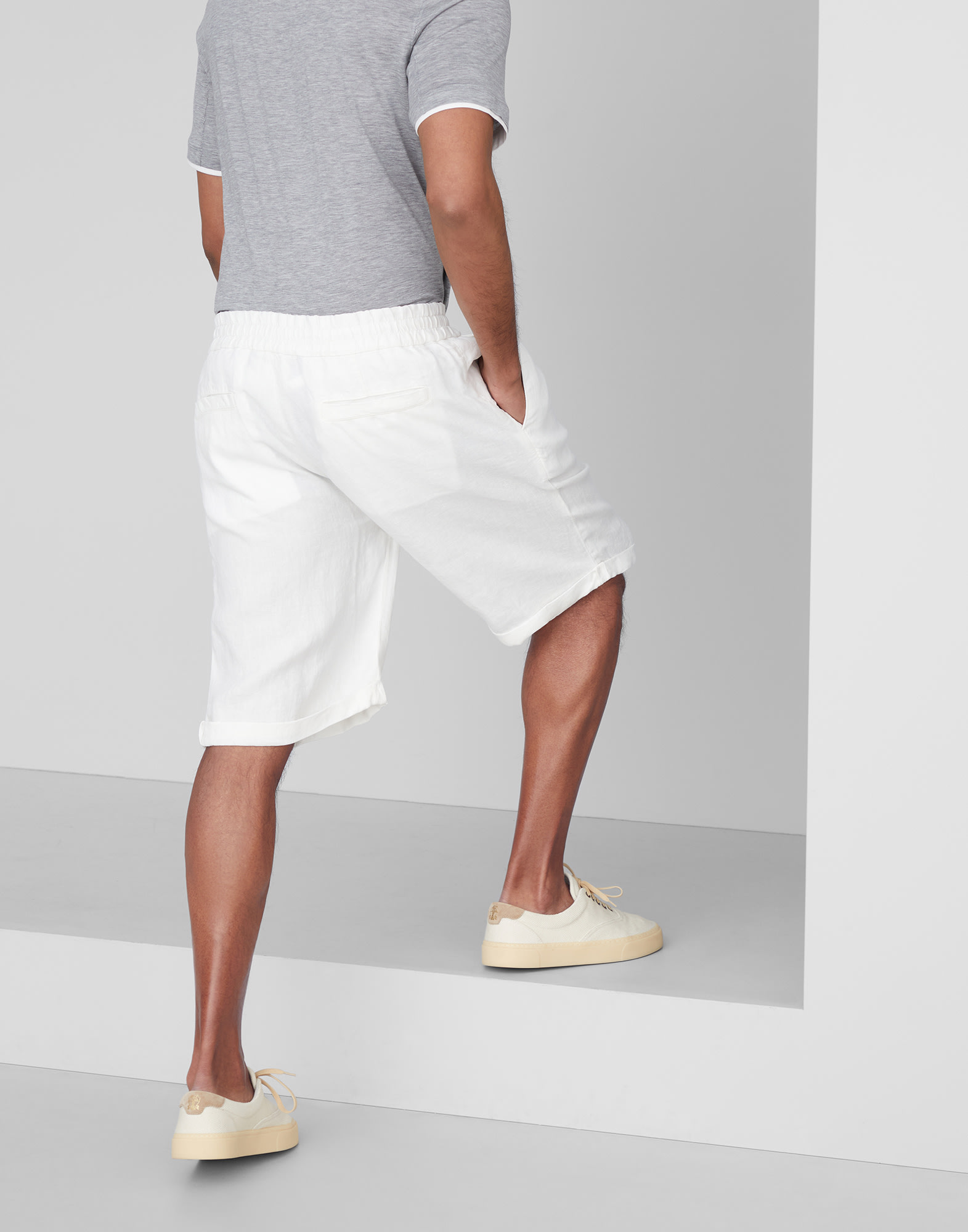 Baldinini Trend White Cotton Men Bermuda Short