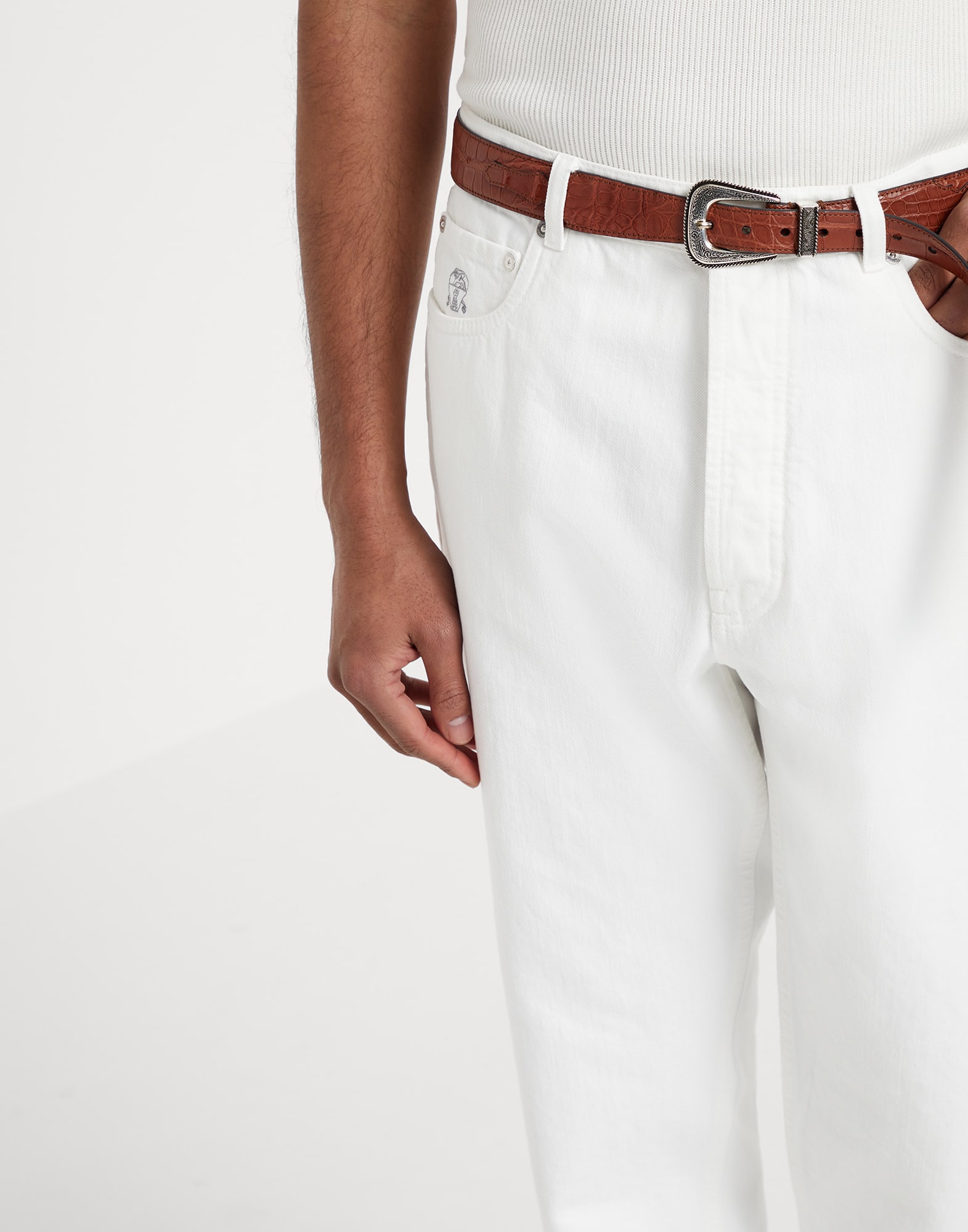 Iconic fit five-pocket trousers