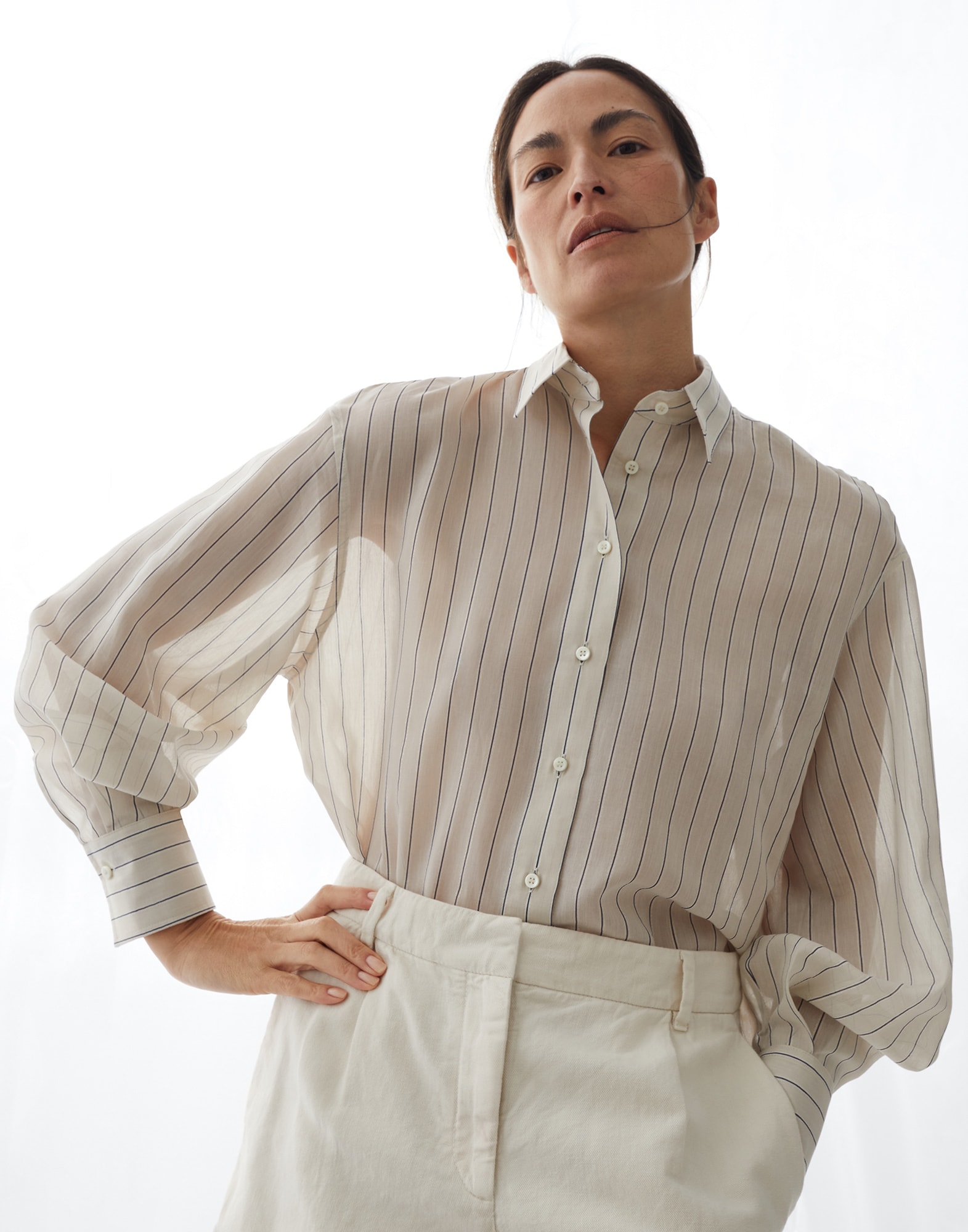 Camisa de popelina Panamá Mujer - Brunello Cucinelli 
