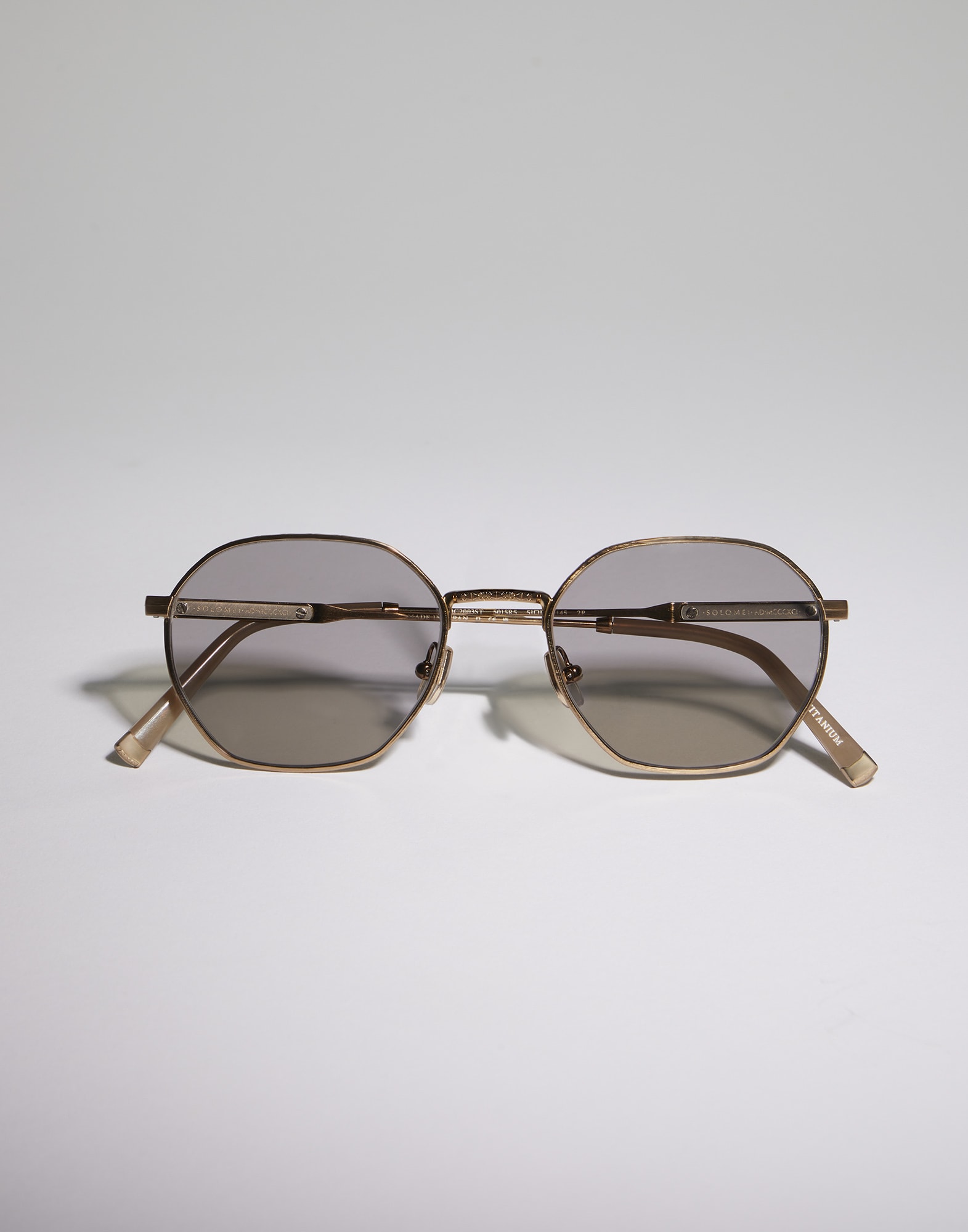 偏光镜片太阳眼镜 缎金色 眼镜 - Brunello Cucinelli