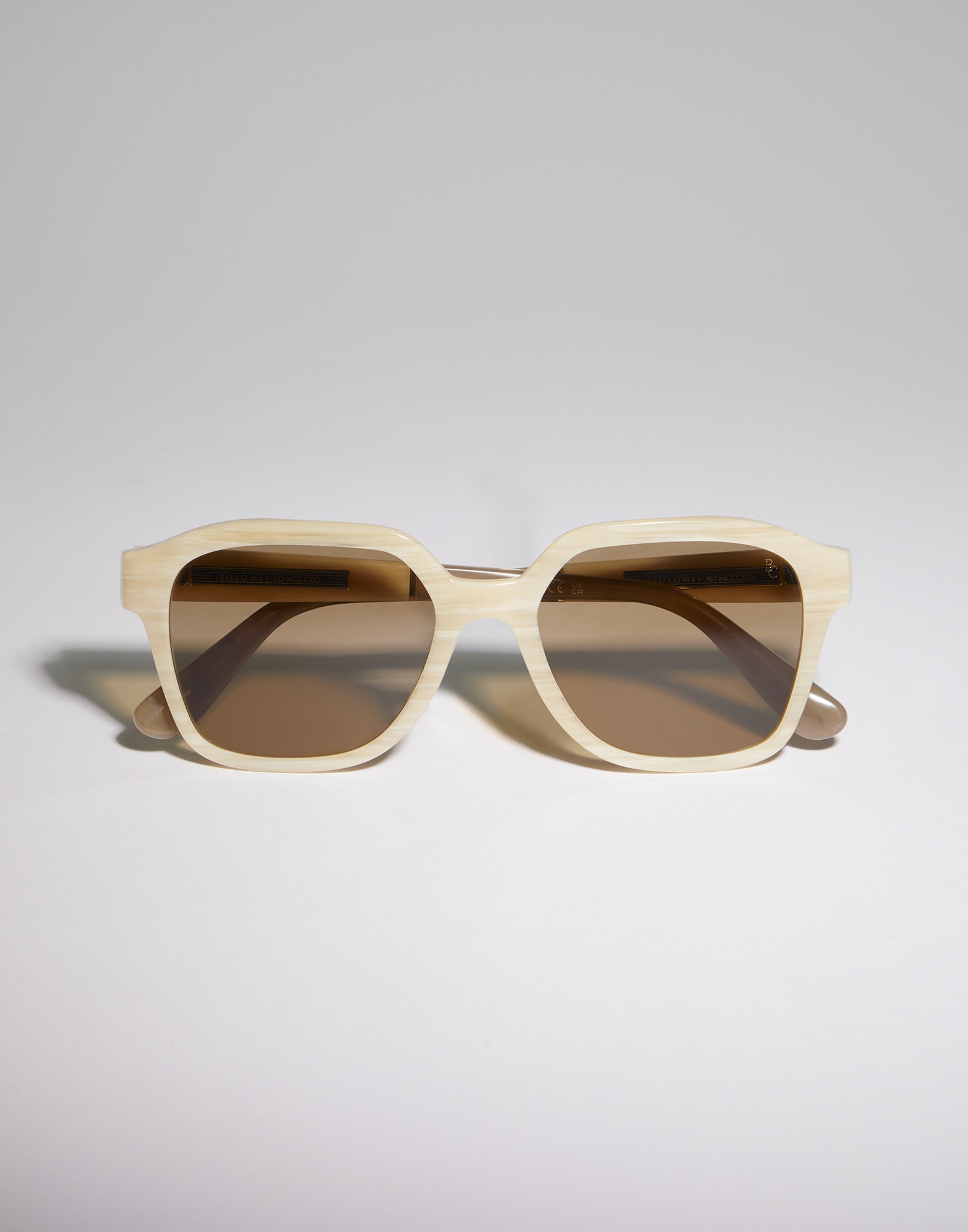 Geometrische Sonnenbrille aus Azetat Panama Brillen - Brunello Cucinelli