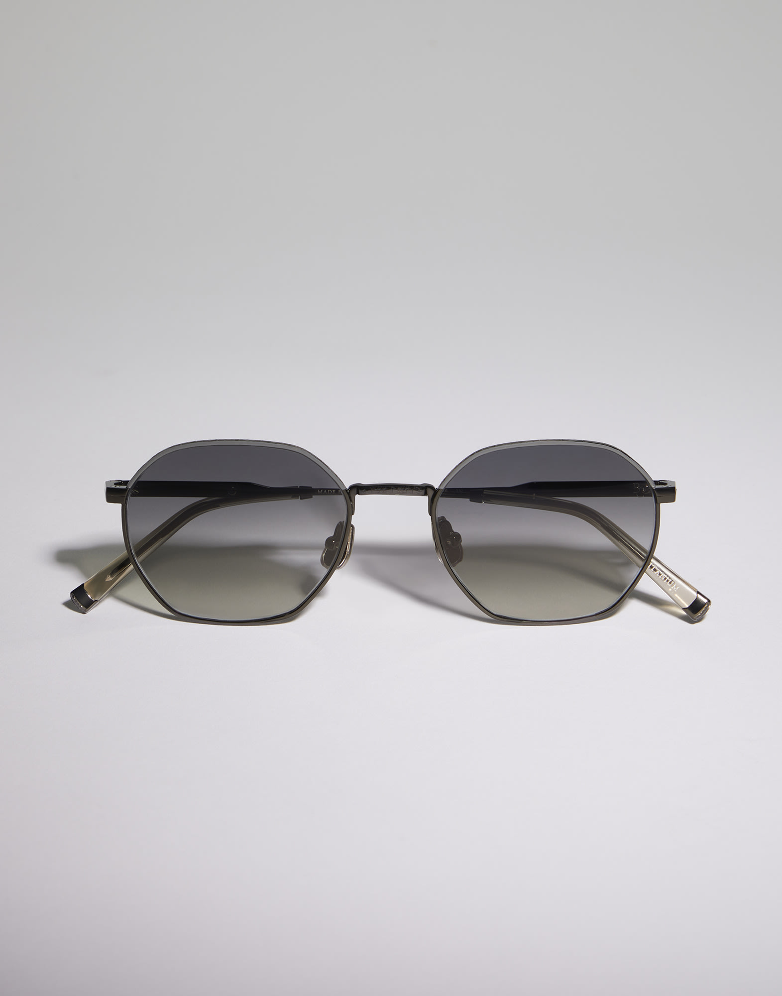 Geometric titanium sunglasses Matte Gray Eyewear -
                        Brunello Cucinelli
                    