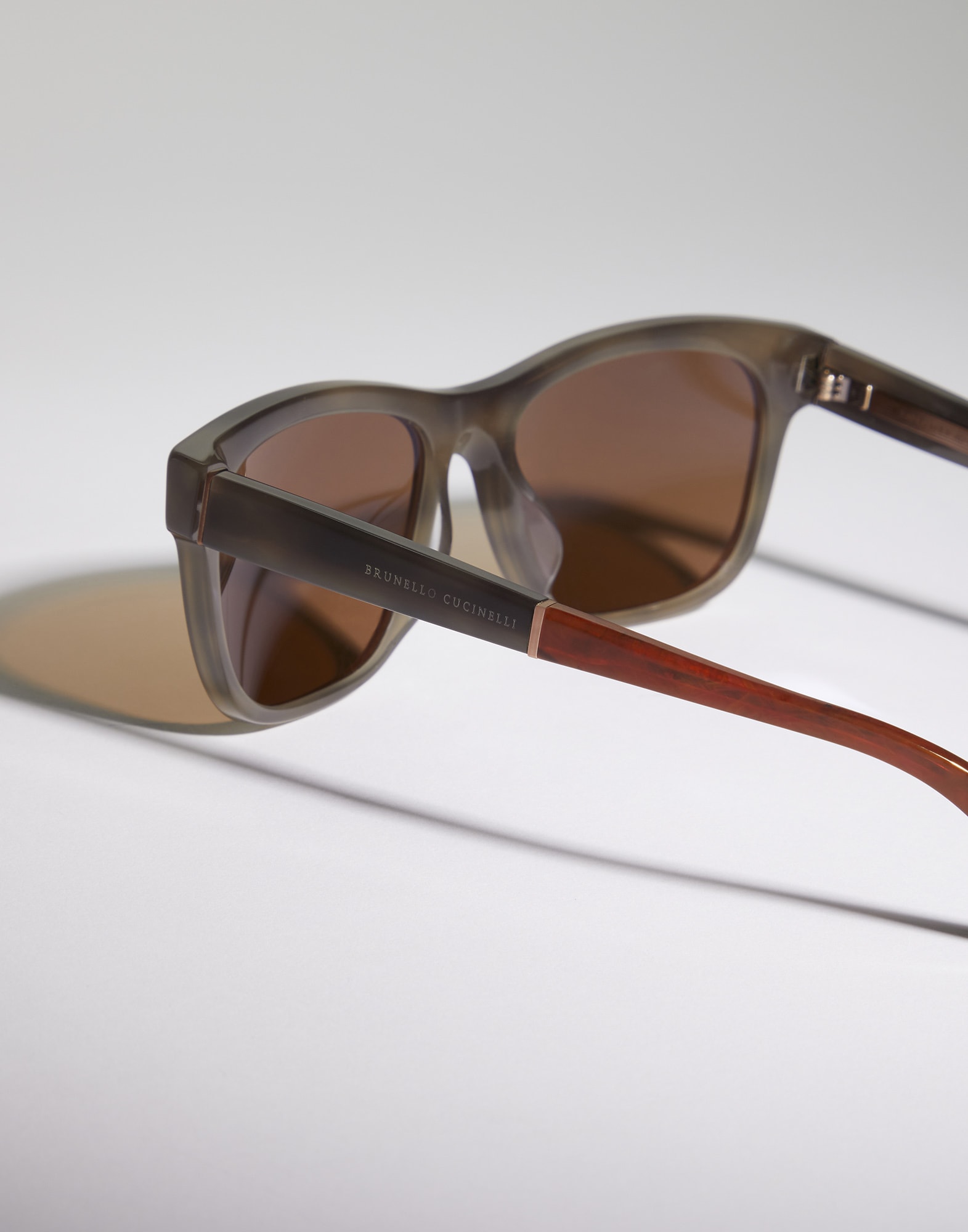 Sunglasses with polarized lenses Havana Taupe Eyewear - Brunello Cucinelli