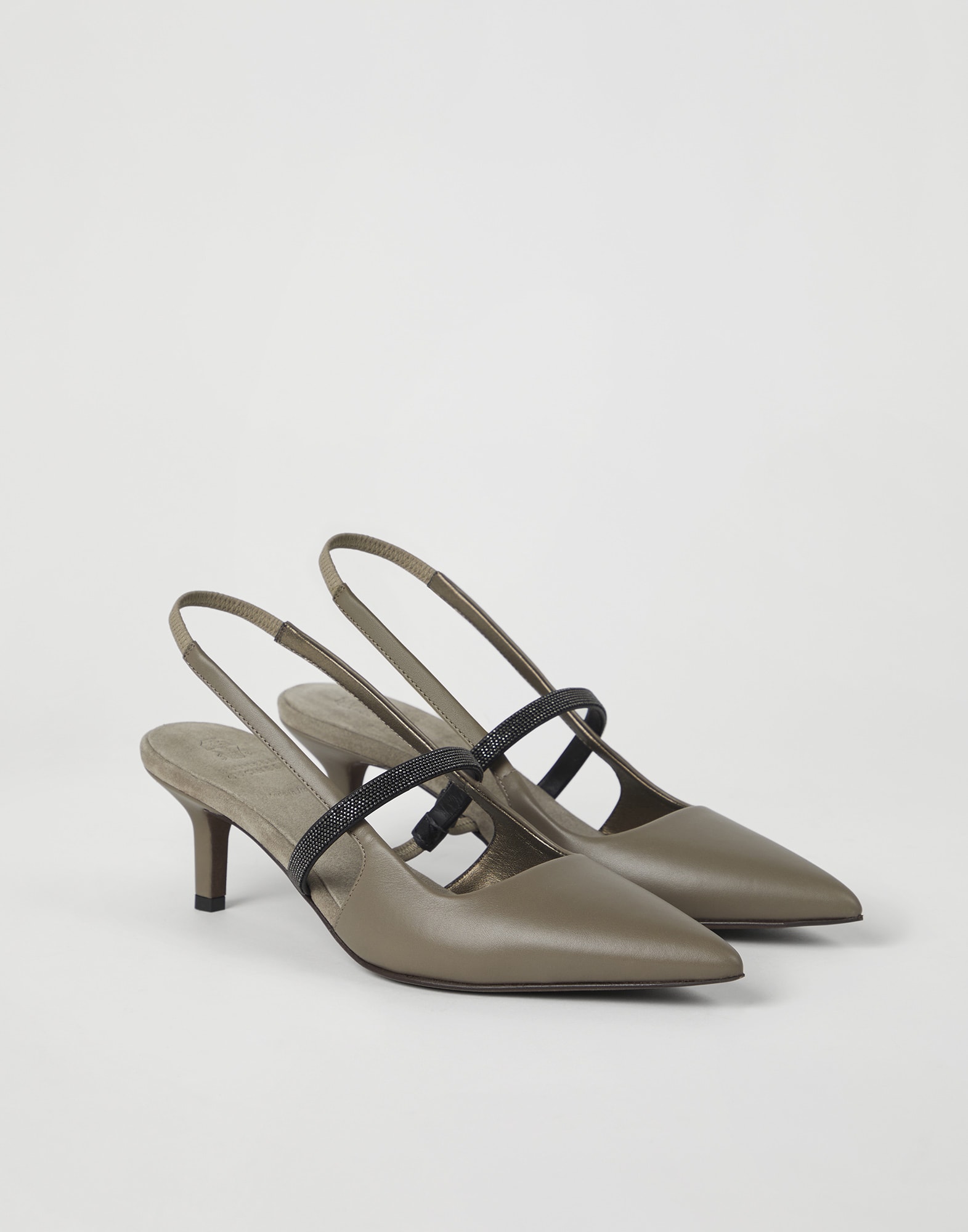 Chaussures à talon de ville Gris Clair Femme - Brunello Cucinelli