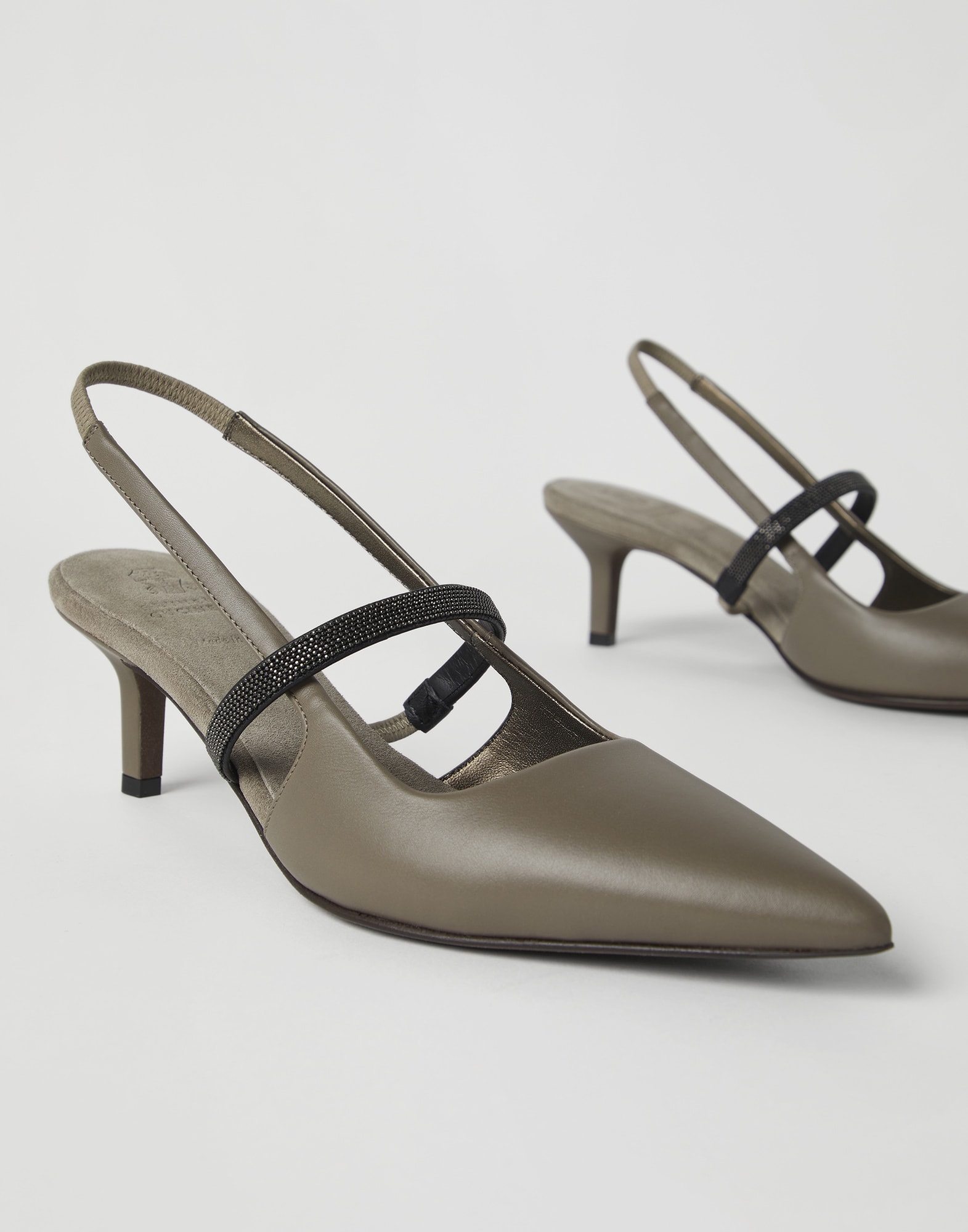 Chaussures à talon de ville Gris Clair Femme - Brunello Cucinelli