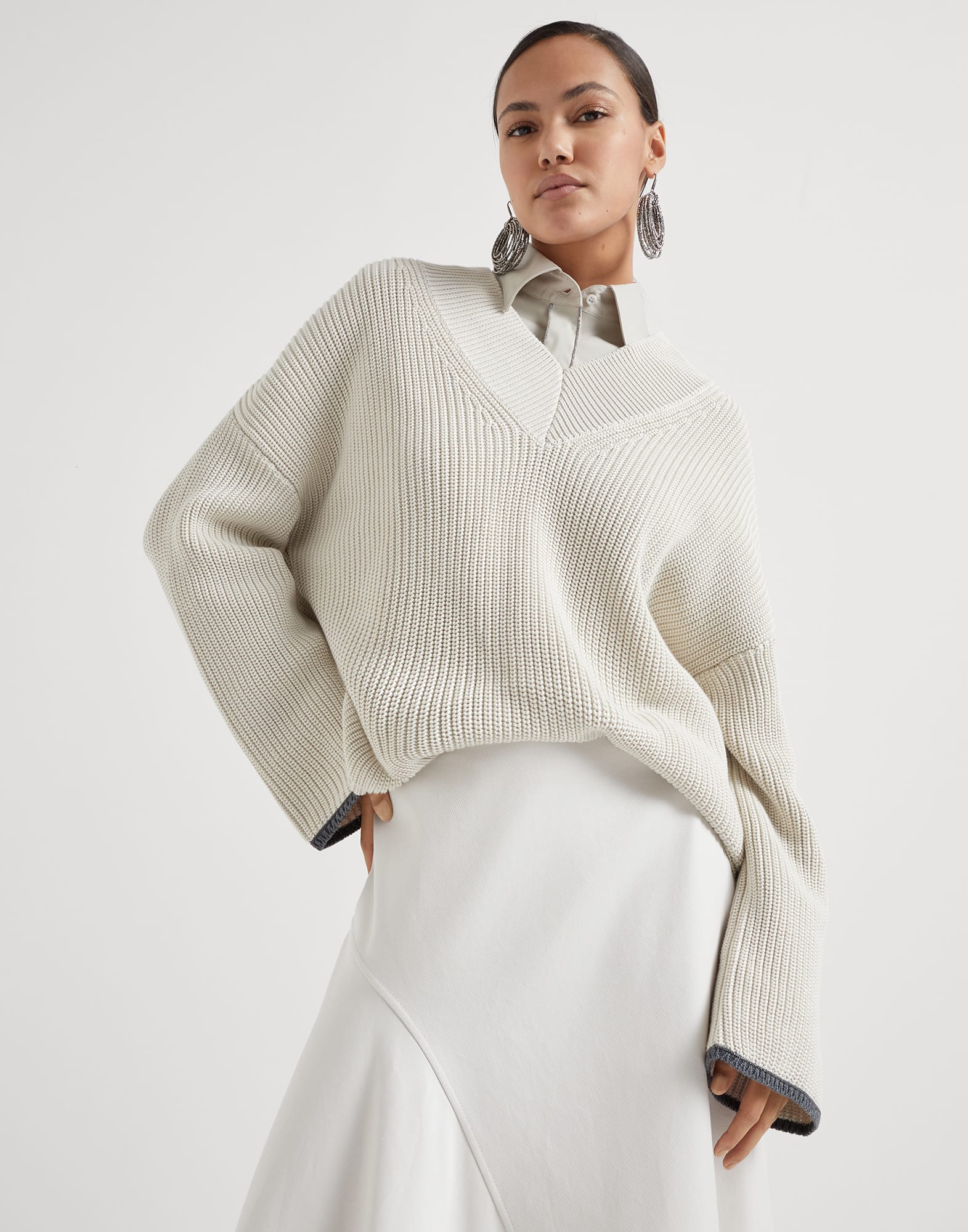 Cotton sweater Butter Woman - Brunello Cucinelli