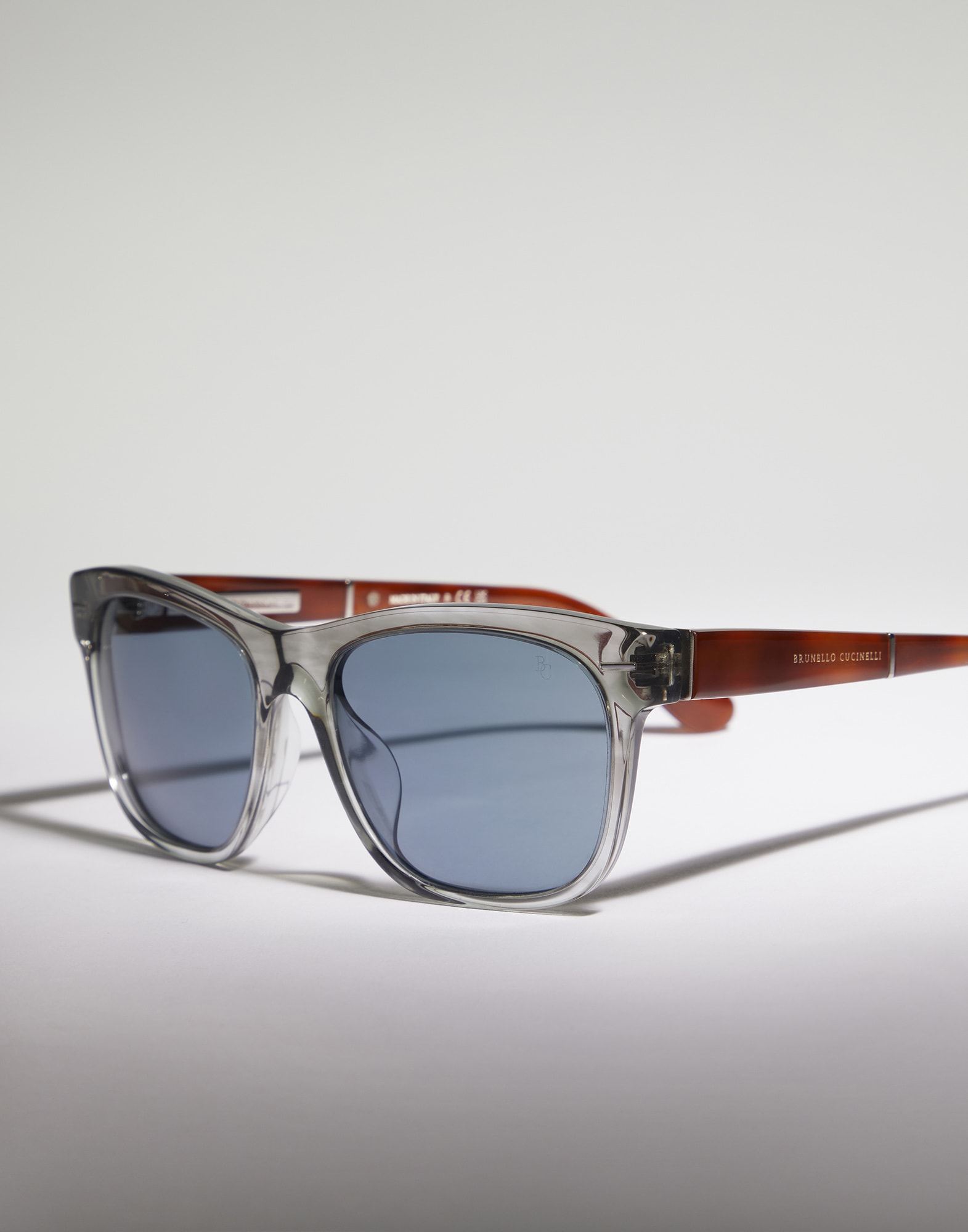 Солнцезащитные очки из ацетата Серый / Гавана Очки - Brunello Cucinelli