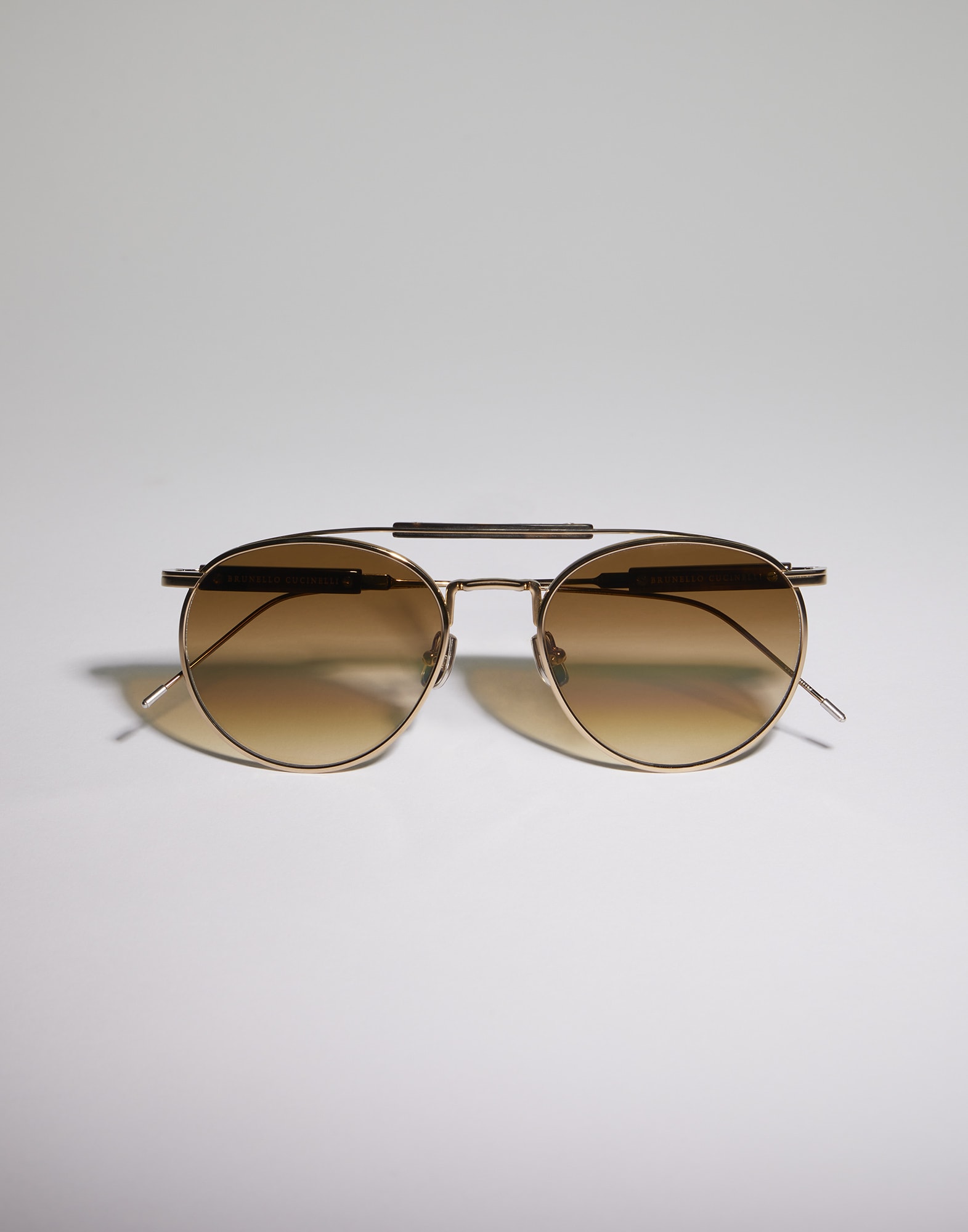 Gold-plated sunglasses Light Gold Eyewear -
                        Brunello Cucinelli
                    