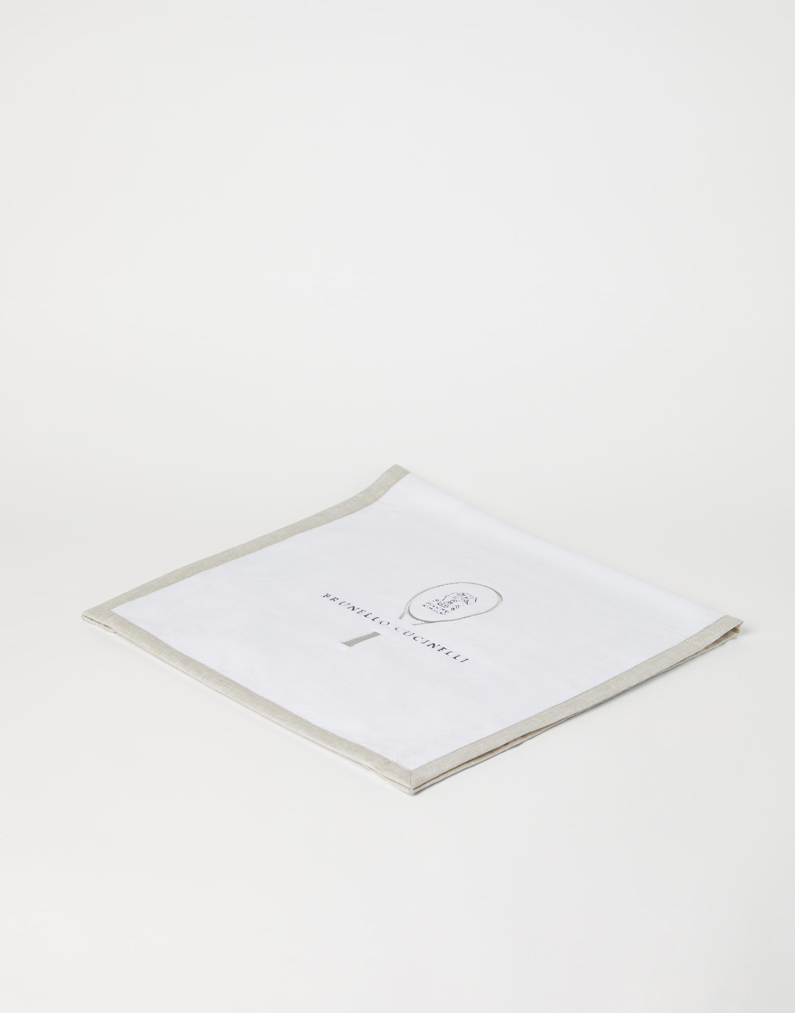 Towel with Tennis logo White Lifestyle - Brunello Cucinelli