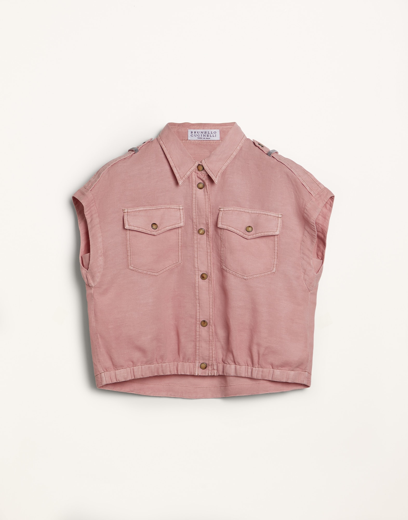 Рубашка из ткани Пинпойнт Розовый Девочки - Brunello Cucinelli