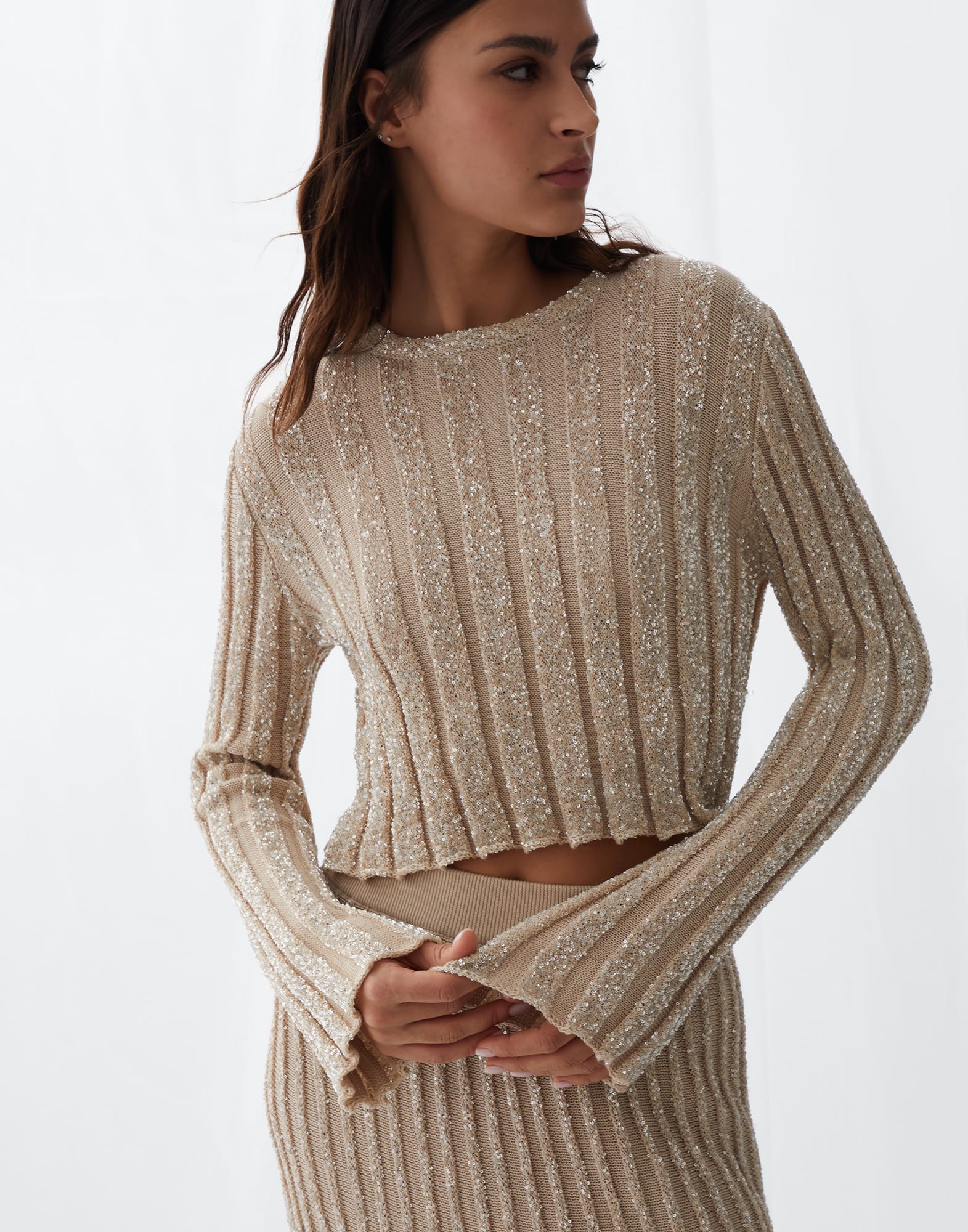 Dazzling sweater Sand Woman - Brunello Cucinelli