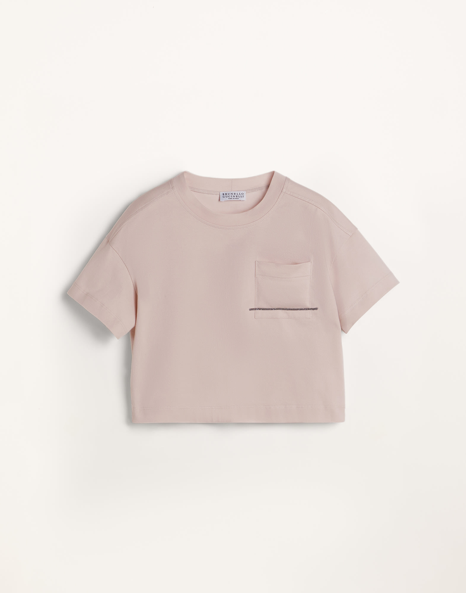 Jersey T-shirt Pink Girls - Brunello Cucinelli