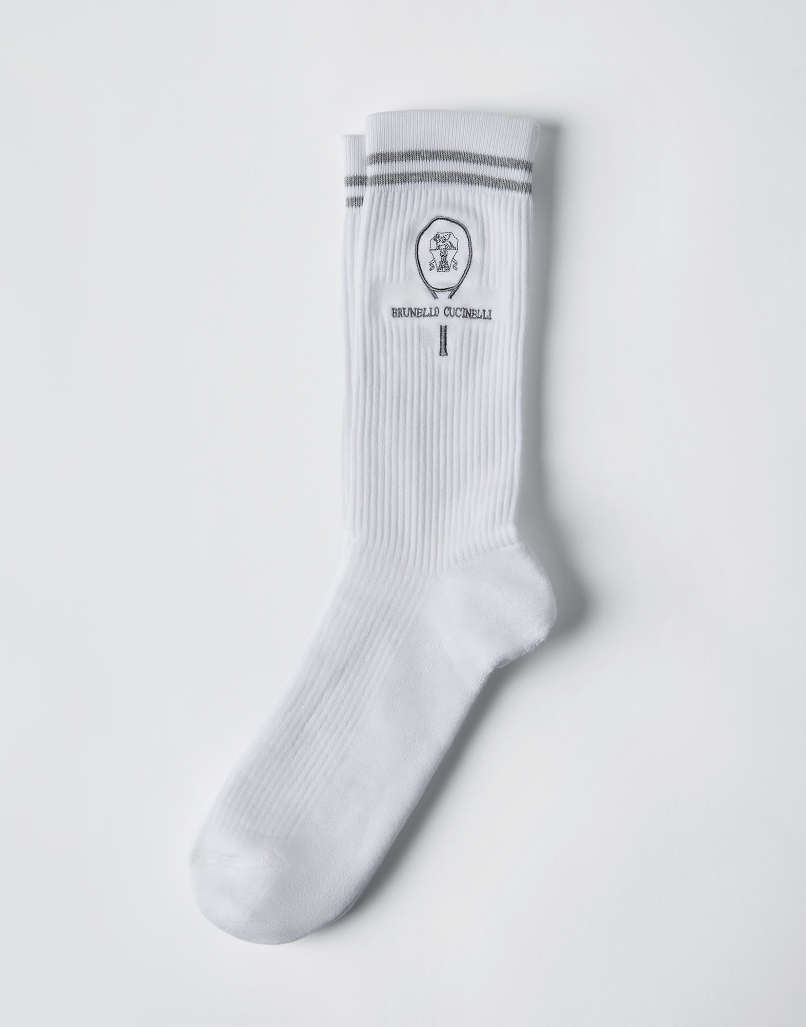 Socks with Tennis logo Grey Man - Brunello Cucinelli