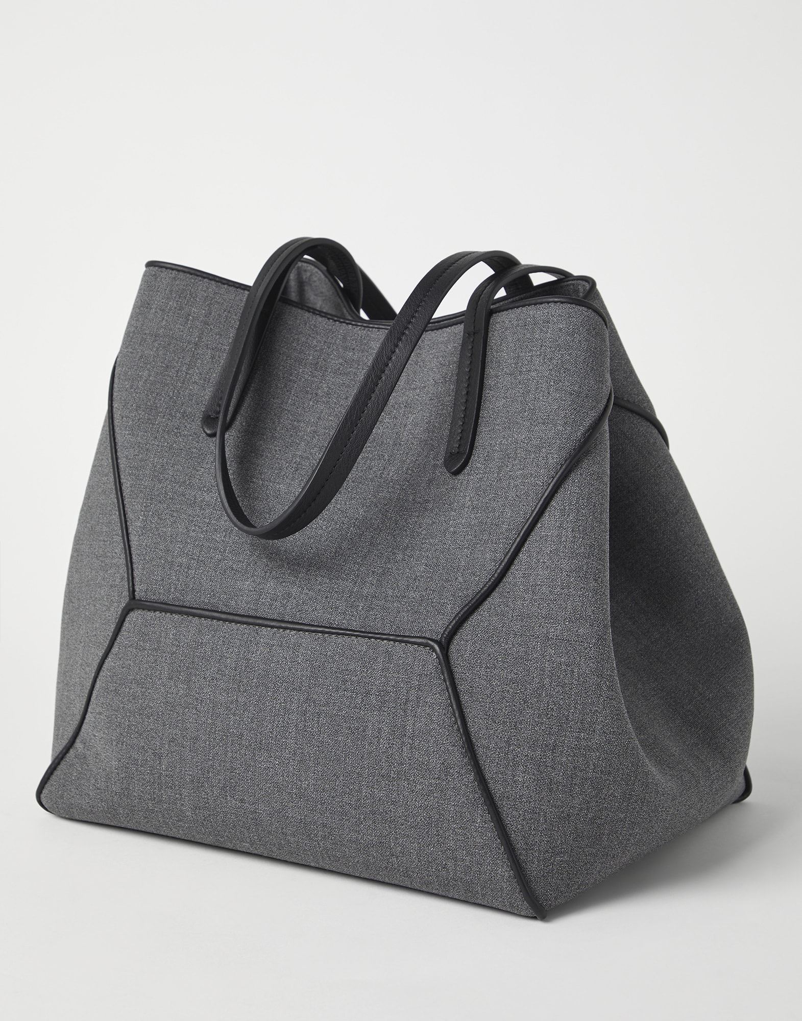 Shopper bag Medium Grey Woman - Brunello Cucinelli