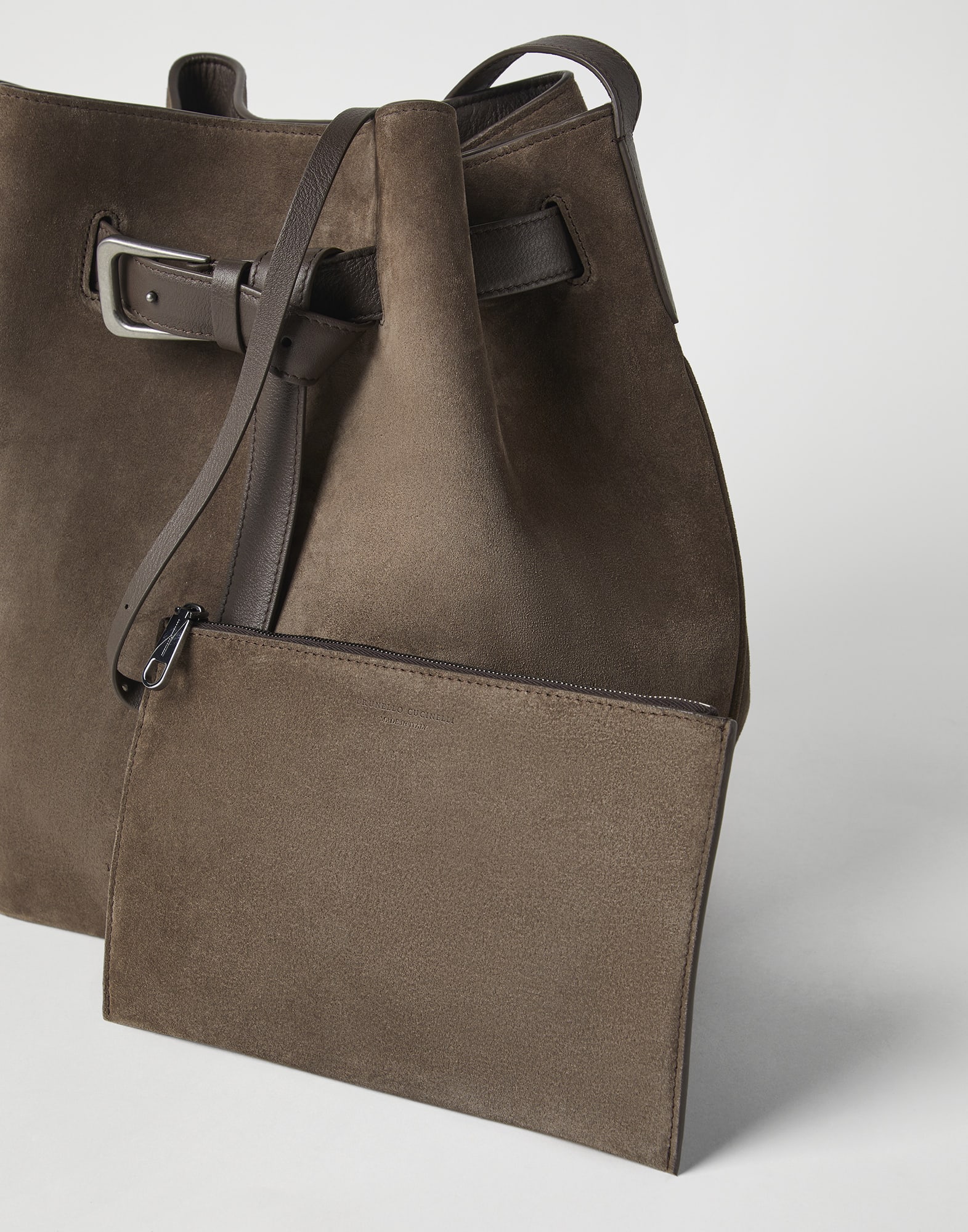 Large suede Sartorial Bucket bag (242MBDLD2615C876901) for