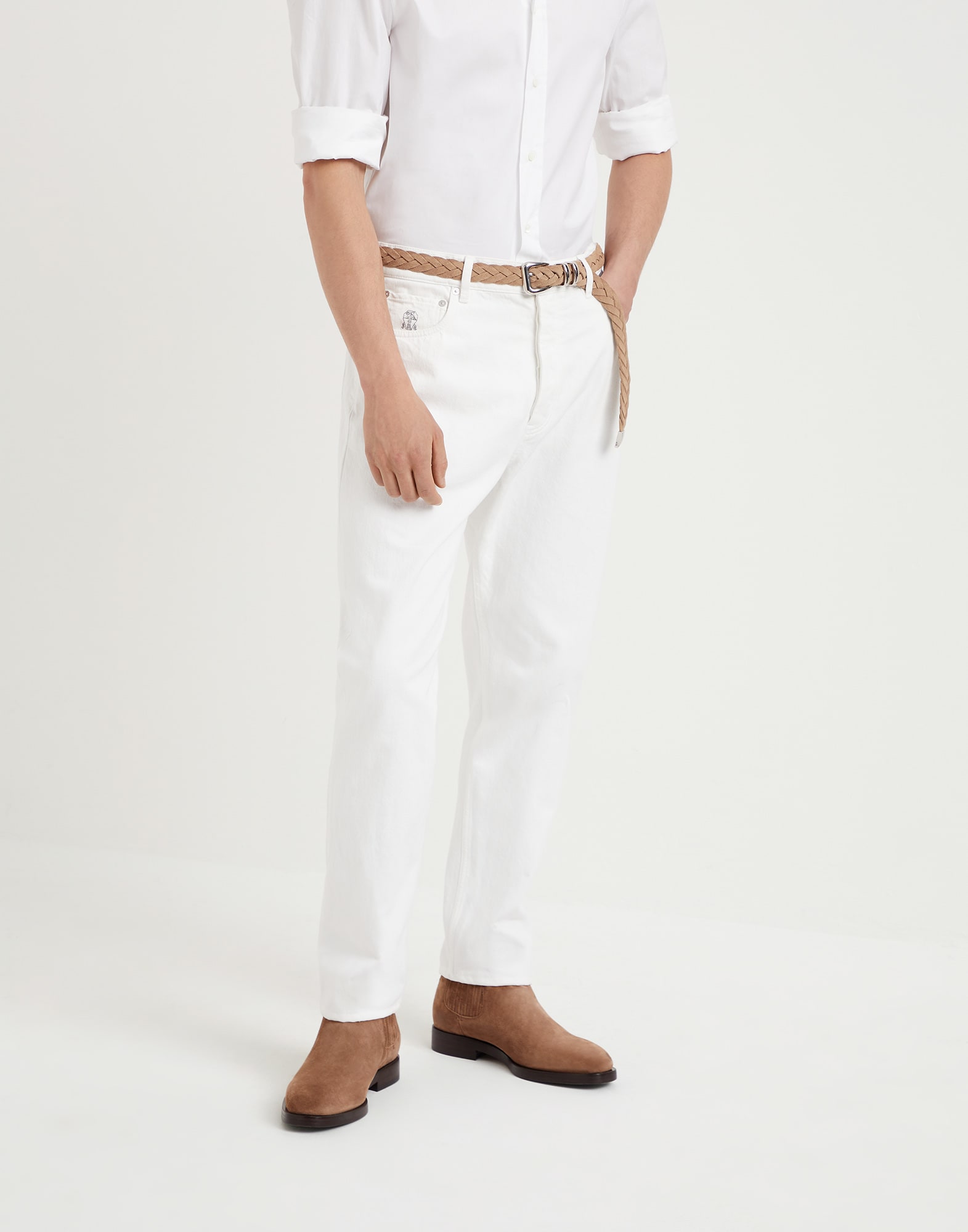 Iconic fit five-pocket trousers