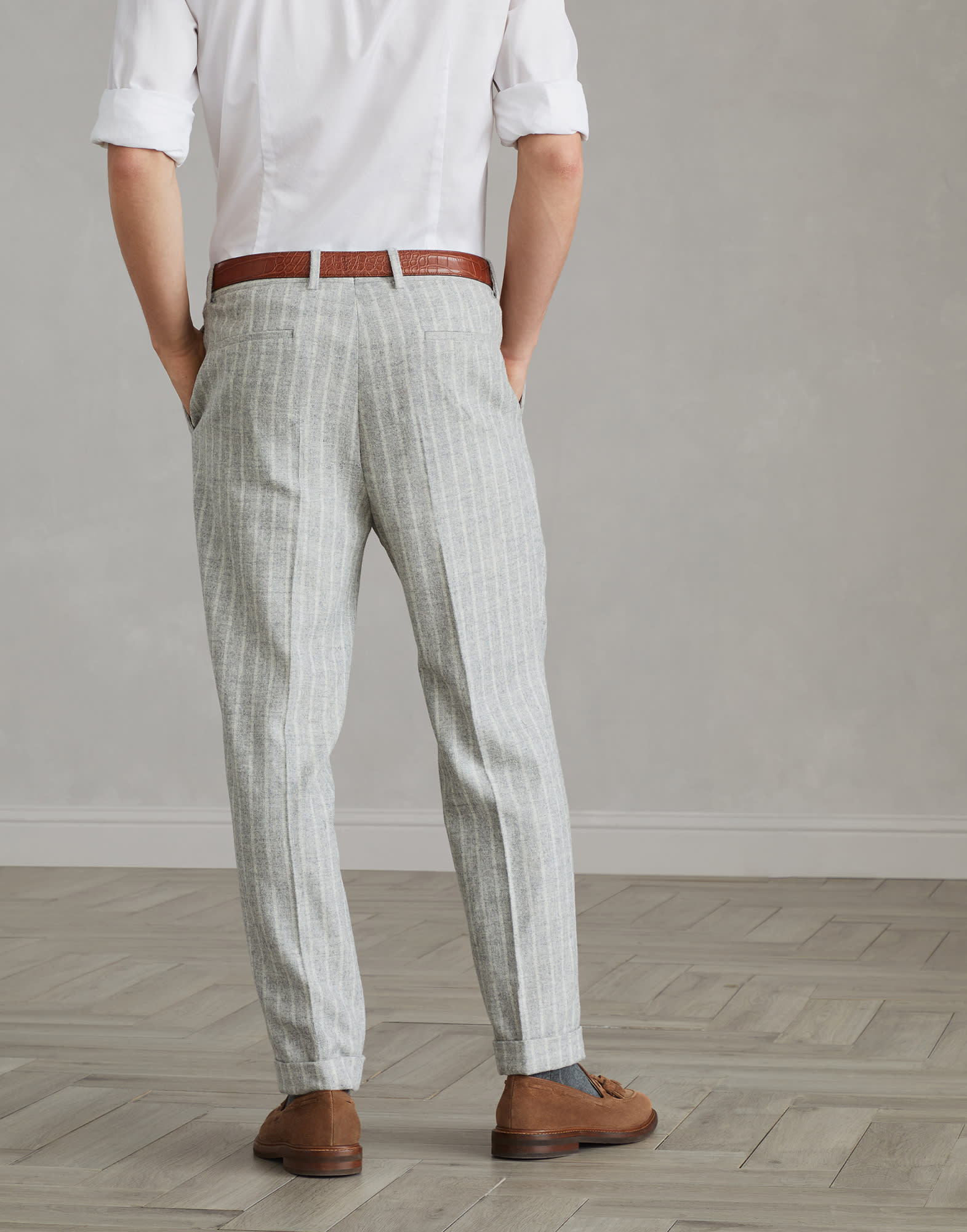 Chalk stripe trousers