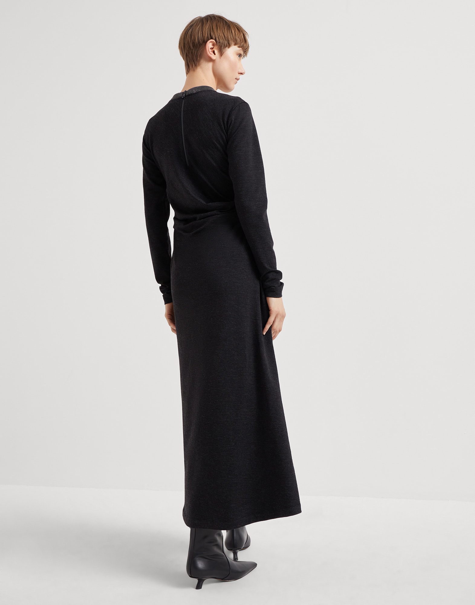 Virgin wool jersey dress (242M0R25AHR33C064) for Woman