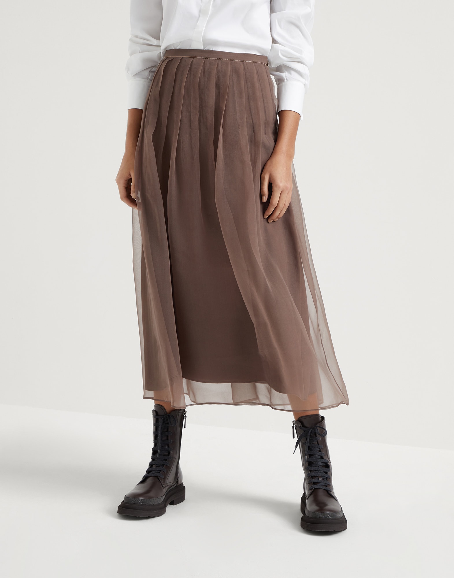 Pleated Midi skirt