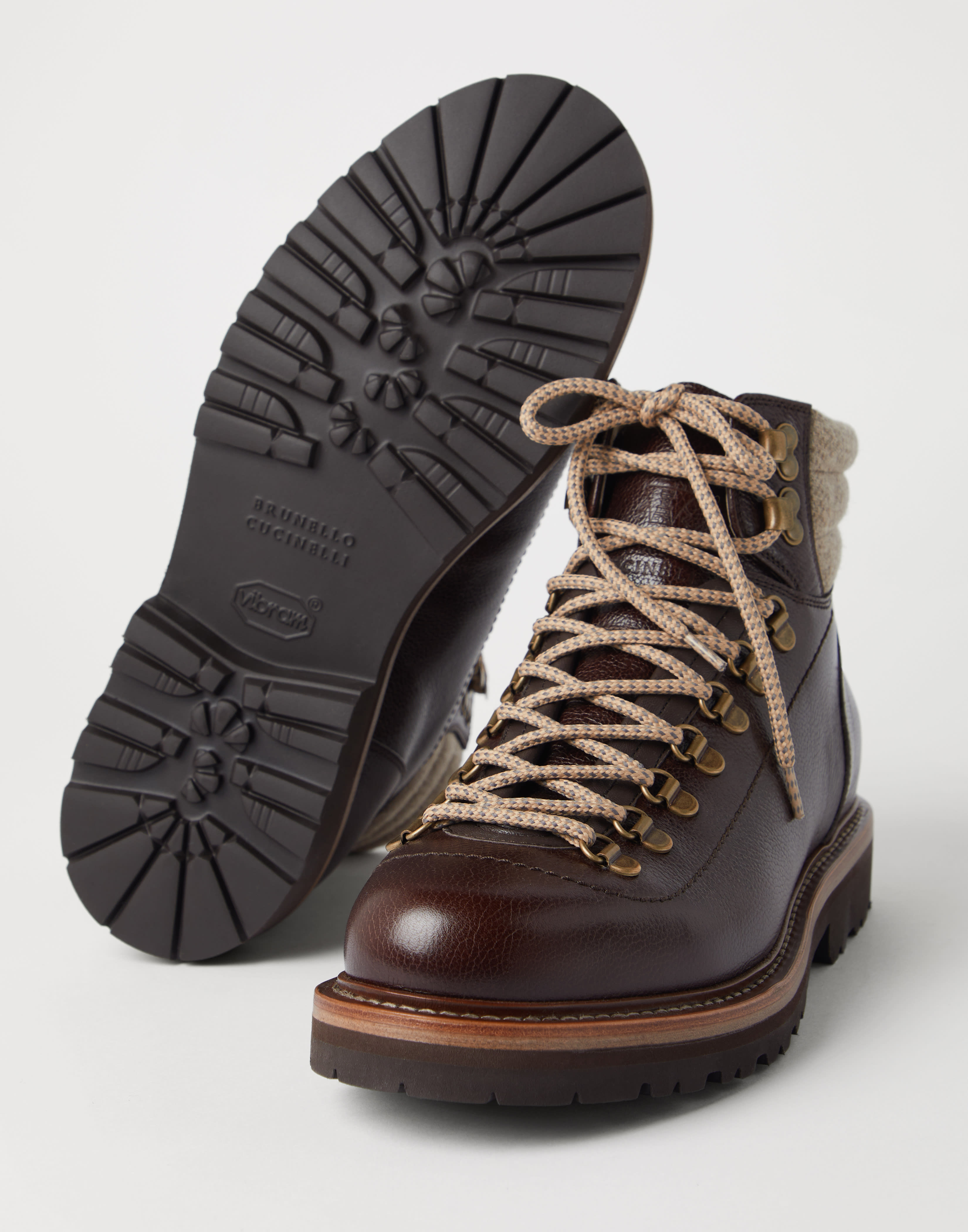 Chaussures de montagne en cuir de veau Expresso Homme - Brunello Cucinelli